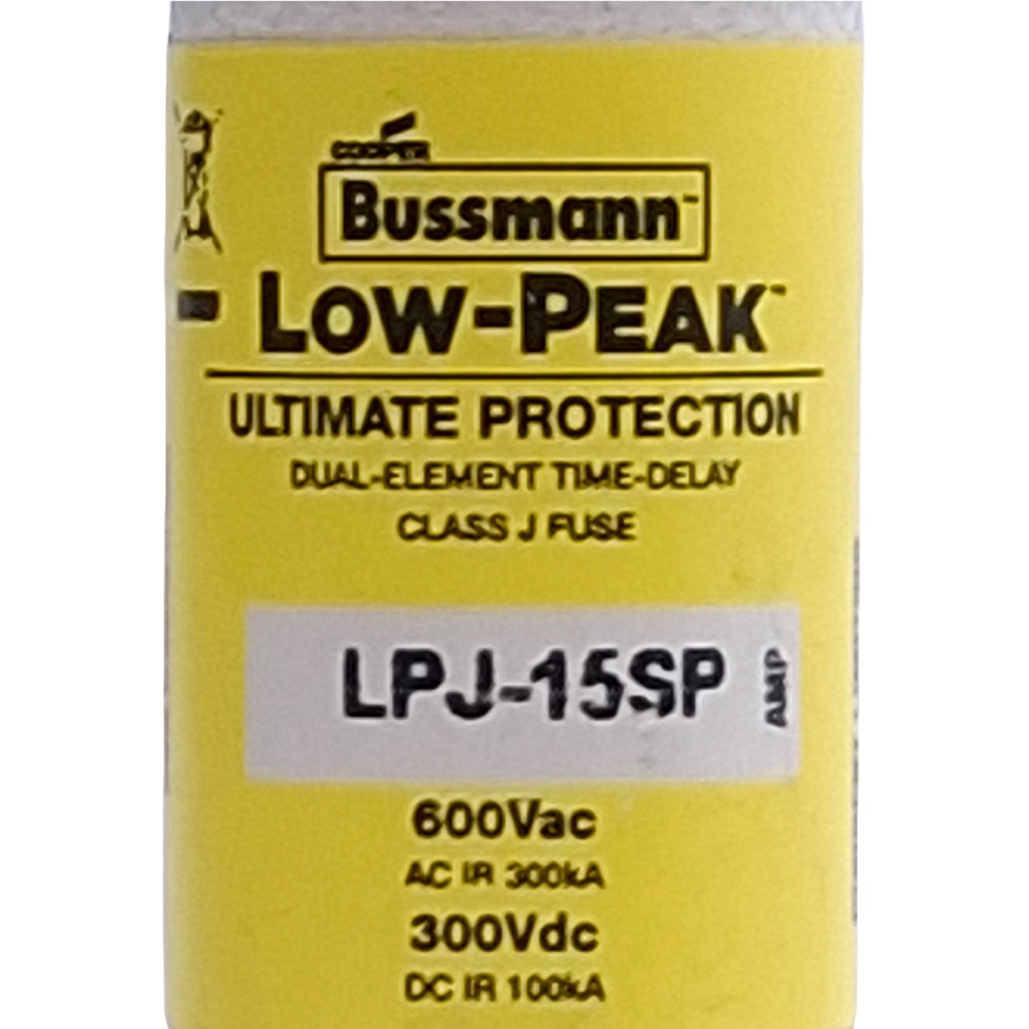 Used Lot of 3 Bussmann LPJ-15SP Time Delay Fuse, Dual Element, Rating: 15A 600VAC