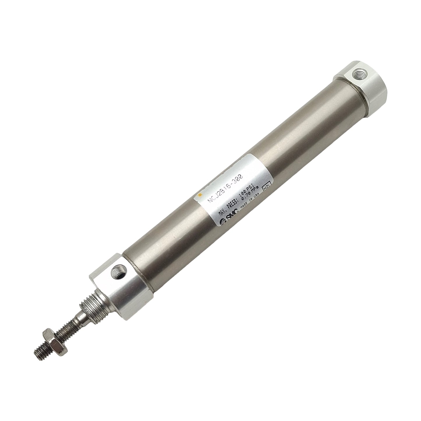 Used Lot of 2 SMC NCJ2B16-300 Pneumatic Cylinder, ø5/8in Bore, 3in Stroke, 100psi