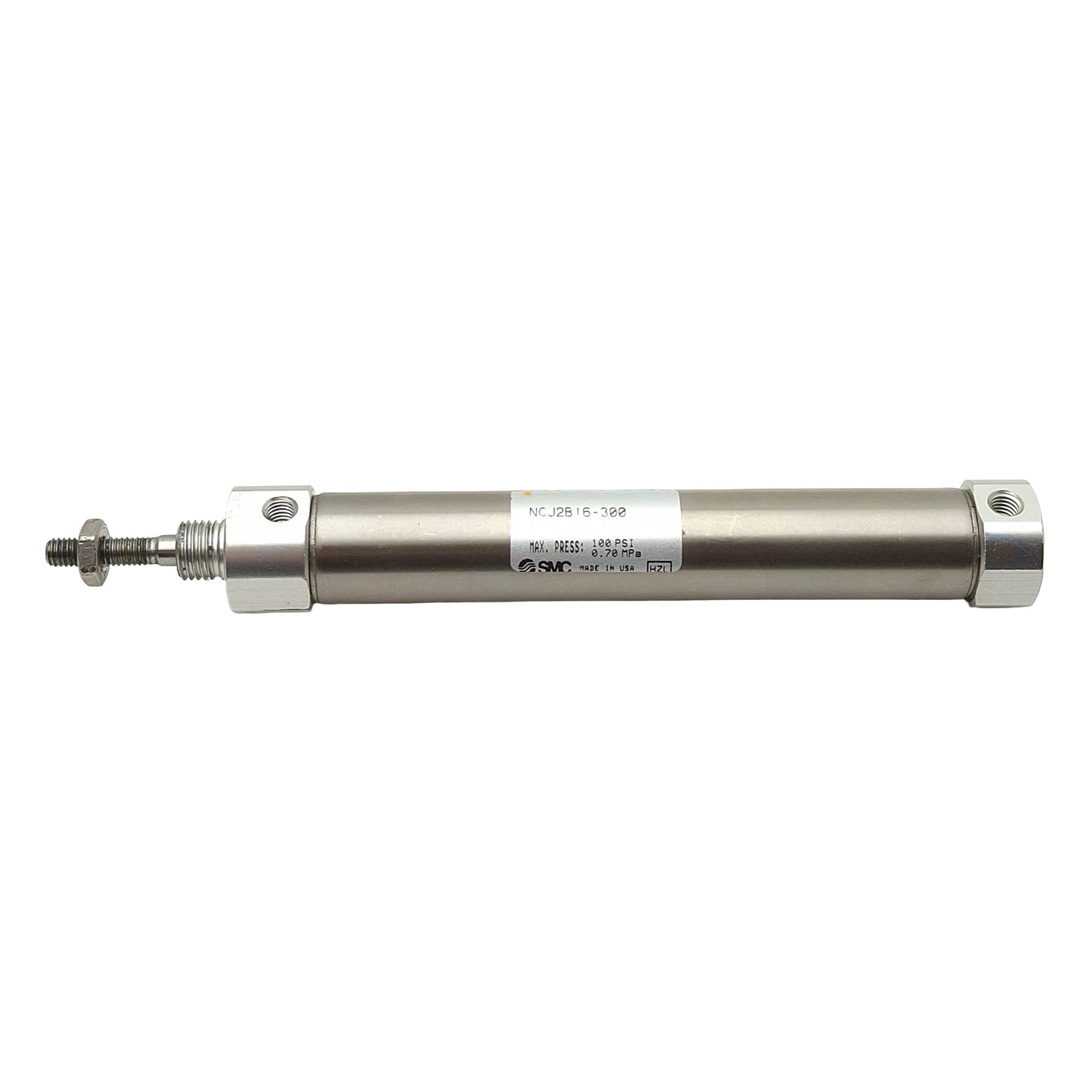 Used Lot of 2 SMC NCJ2B16-300 Pneumatic Cylinder, ø5/8in Bore, 3in Stroke, 100psi