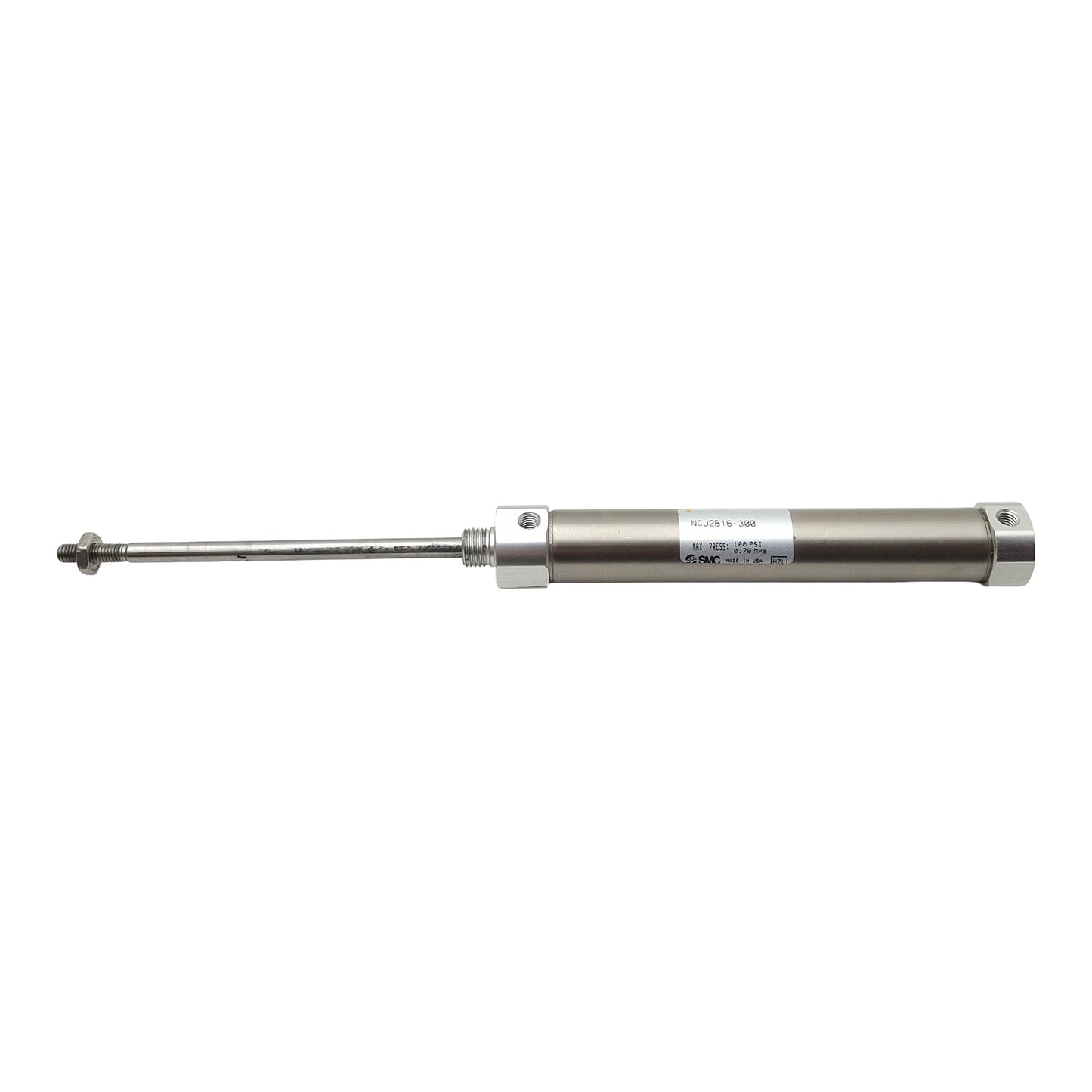 Used Lot of 2 SMC NCJ2B16-300 Pneumatic Cylinder, ø5/8in Bore, 3in Stroke, 100psi