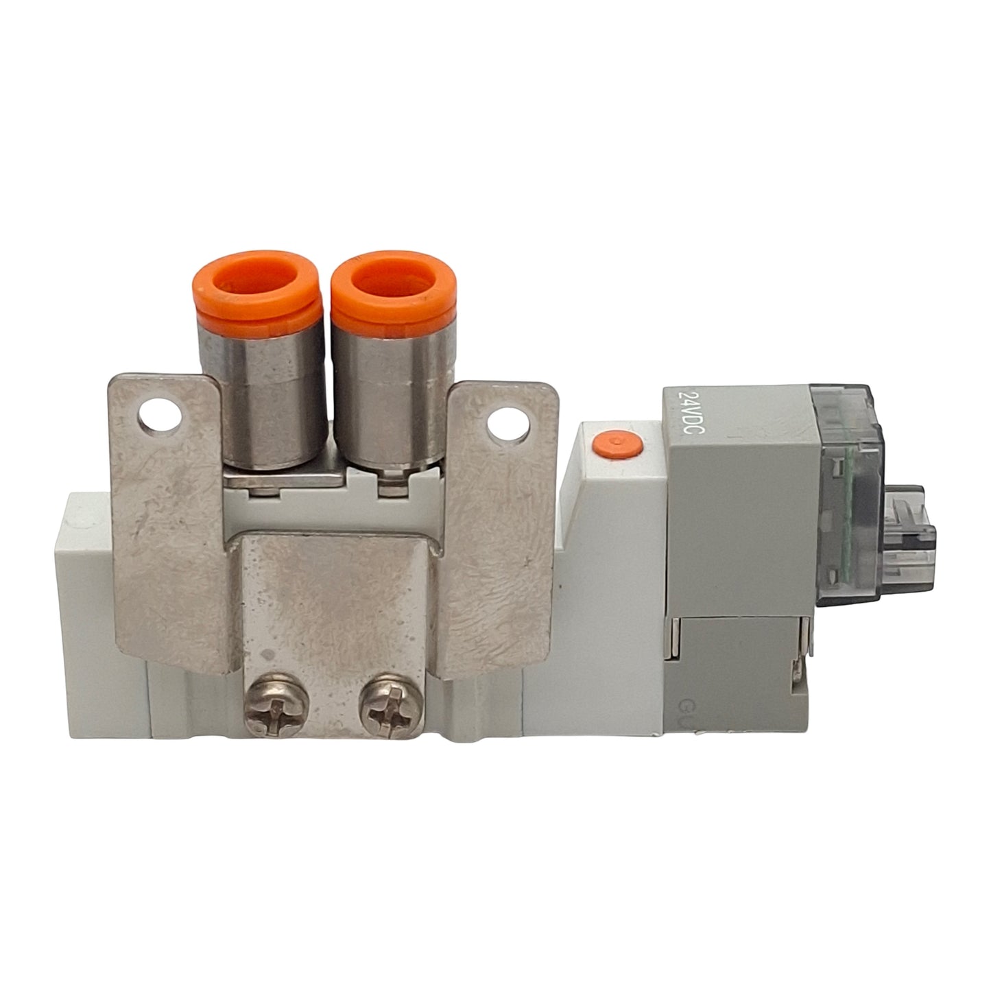 Used SMC SY3120-5LZ-N7-F2 Solenoid Valve, 5-Way, 1/4 Tube, 0.15-0.7MPa, 24VDC Coil