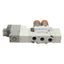 Used SMC SY3120-5LZ-N7-F2 Solenoid Valve, 5-Way, 1/4 Tube, 0.15-0.7MPa, 24VDC Coil