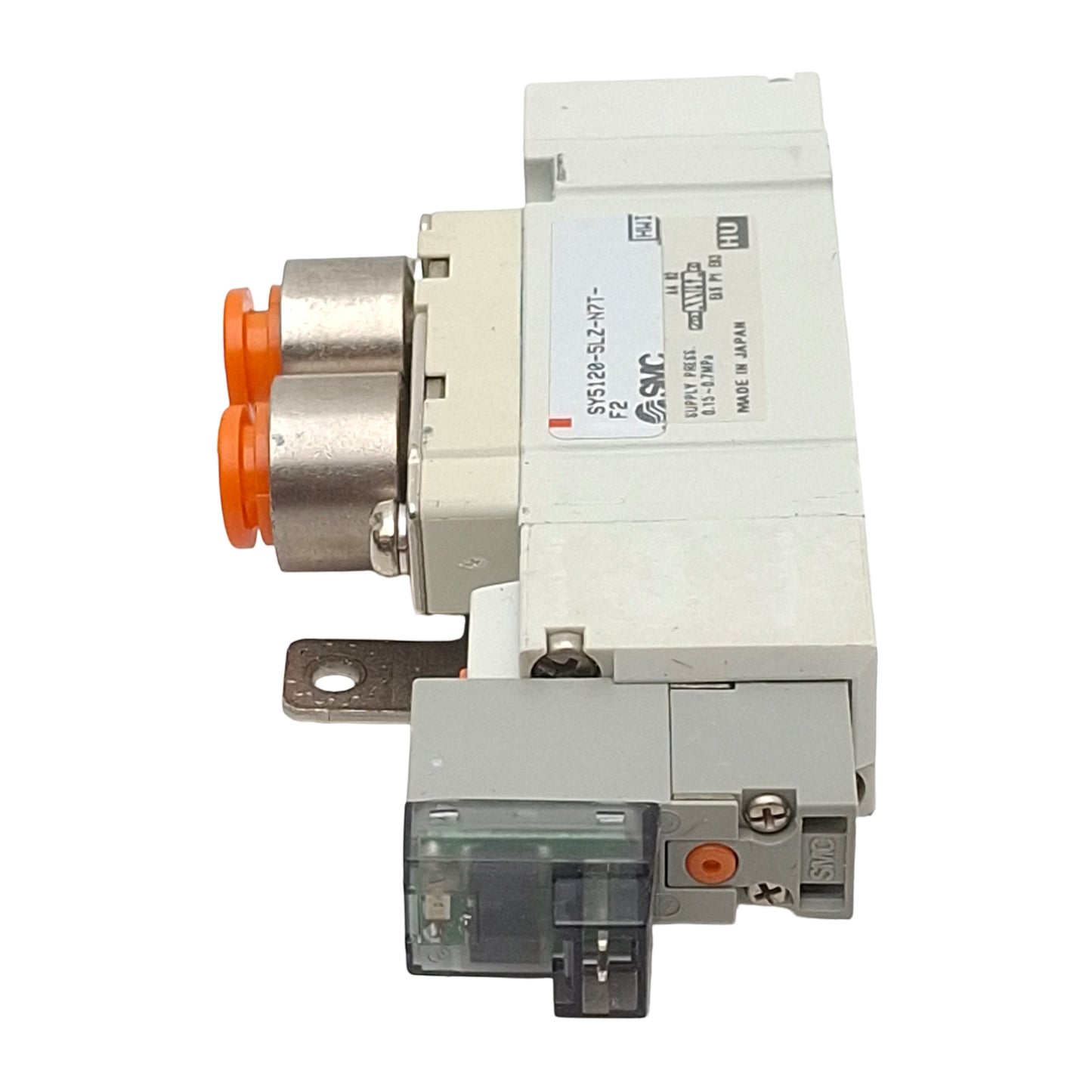 Used SMC SY5120-5LZ-N7T-F2 Solenoid Valve 5/2-Way, 1/4in Tube, 0.15-0.7MPa 24VDC Coil