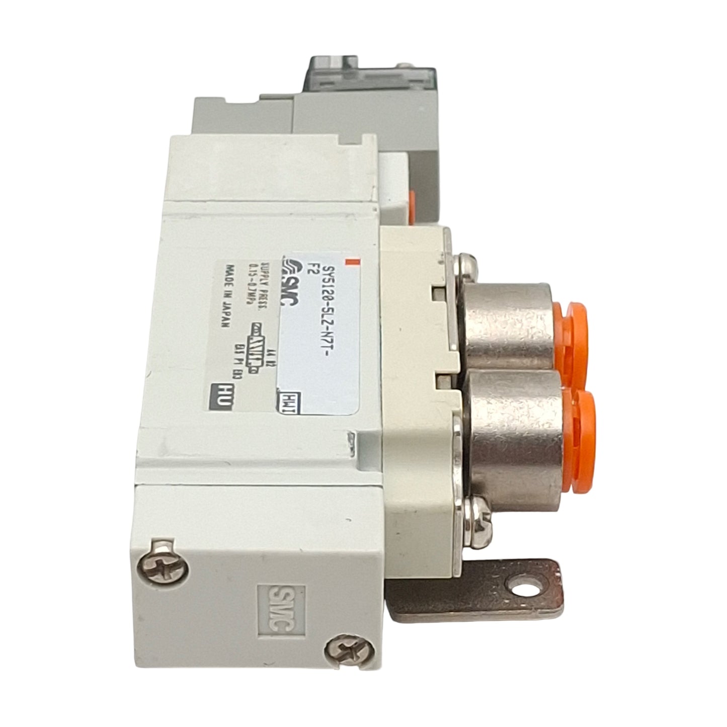 Used SMC SY5120-5LZ-N7T-F2 Solenoid Valve 5/2-Way, 1/4in Tube, 0.15-0.7MPa 24VDC Coil