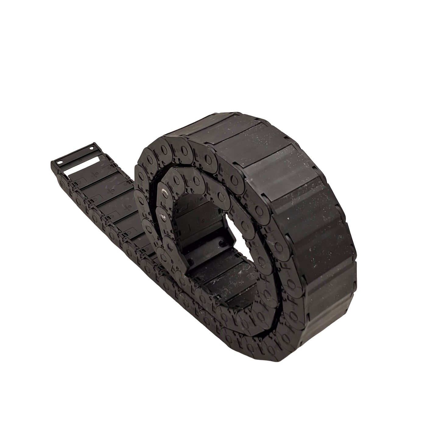Used Igus 2450.07.100 Energy E-Chain Cable Carrier, Half Tube, 3" W x 1" H, 71" L