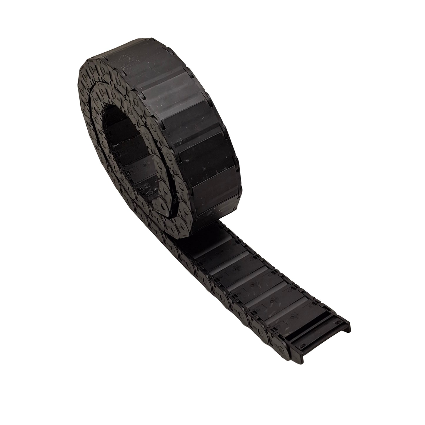 Used Igus 2450.07.100 Energy E-Chain Cable Carrier, Half Tube, 3" W x 1" H, 71" L