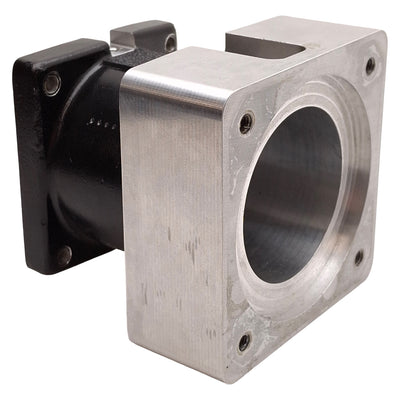 Used Aluminum Motor Coupler Adapter, 80mm Flange ø90mm Bolt Circle to NEMA 34