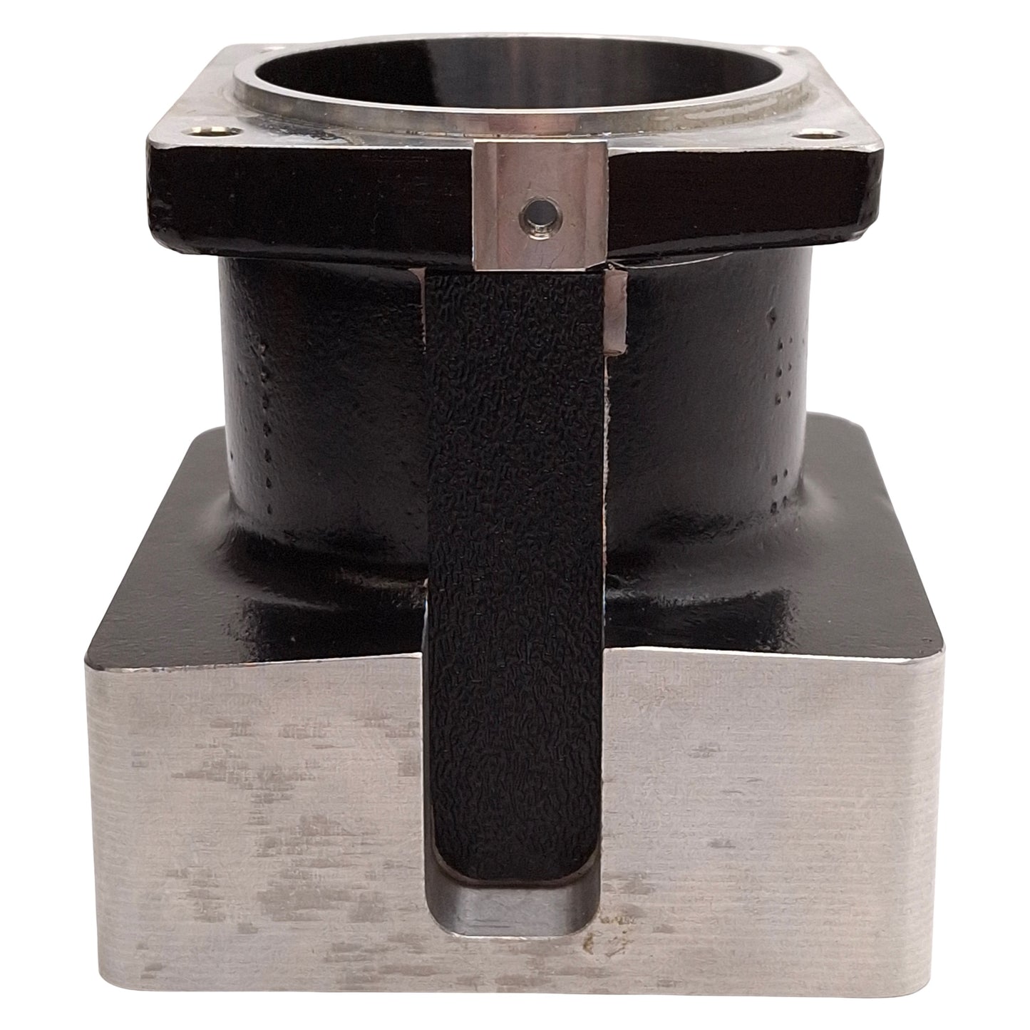 Used Aluminum Motor Coupler Adapter, 80mm Flange ø90mm Bolt Circle to NEMA 34
