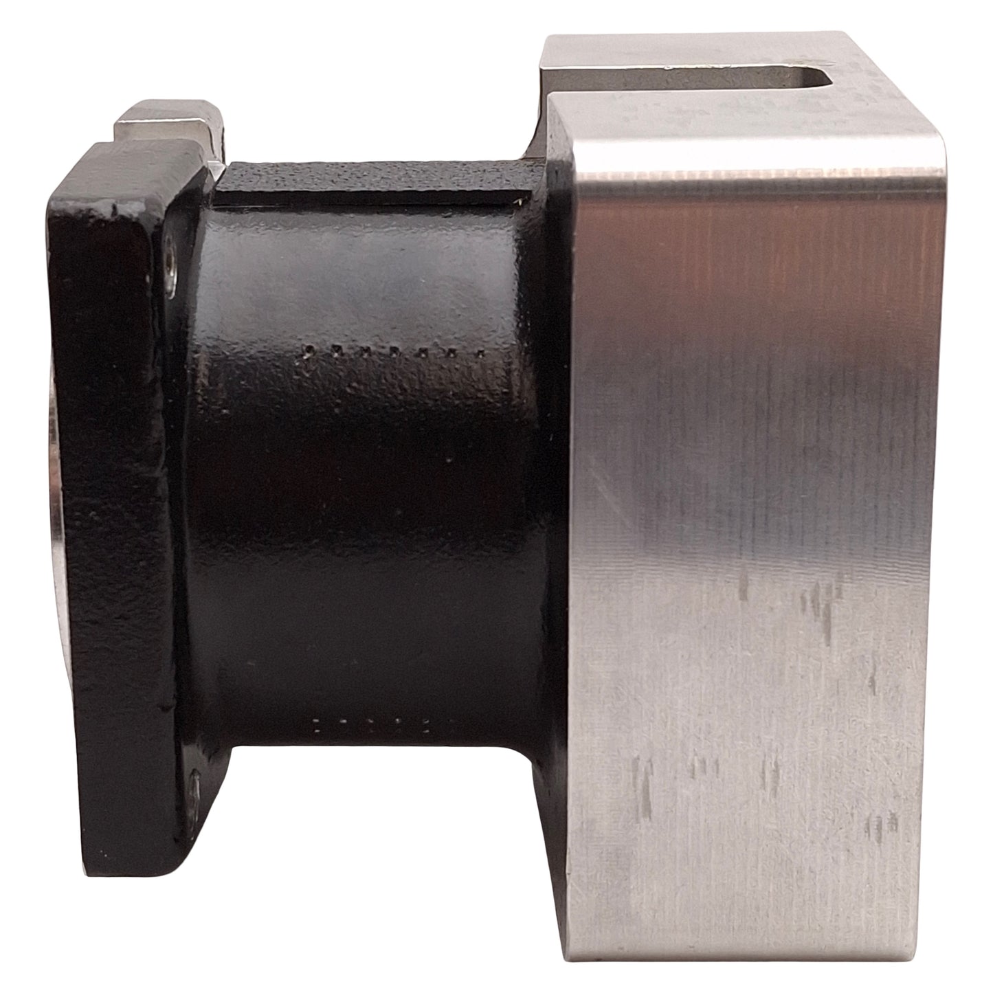 Used Aluminum Motor Coupler Adapter, 80mm Flange ø90mm Bolt Circle to NEMA 34