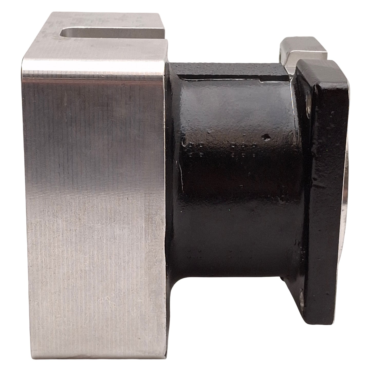 Used Aluminum Motor Coupler Adapter, 80mm Flange ø90mm Bolt Circle to NEMA 34