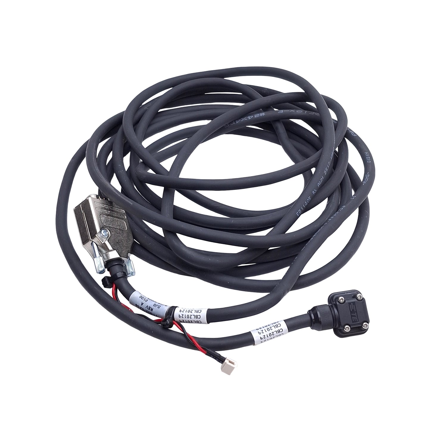 Used Parker 71-032752-05 Compumotor Encoder Cable, 5m Length, Tyco 9-Pin to DB15F