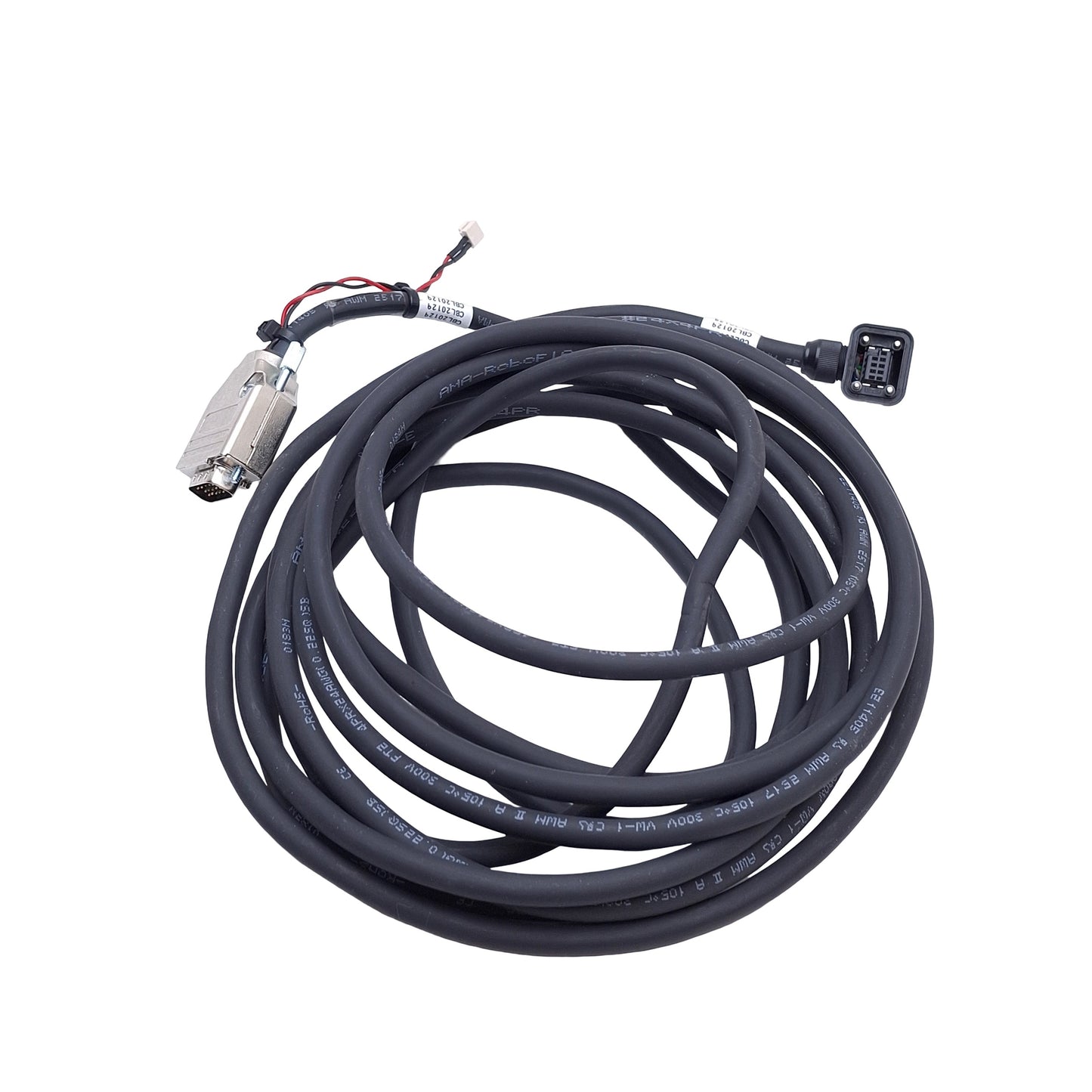 Used Parker 71-032752-05 Compumotor Encoder Cable, 5m Length, Tyco 9-Pin to DB15F