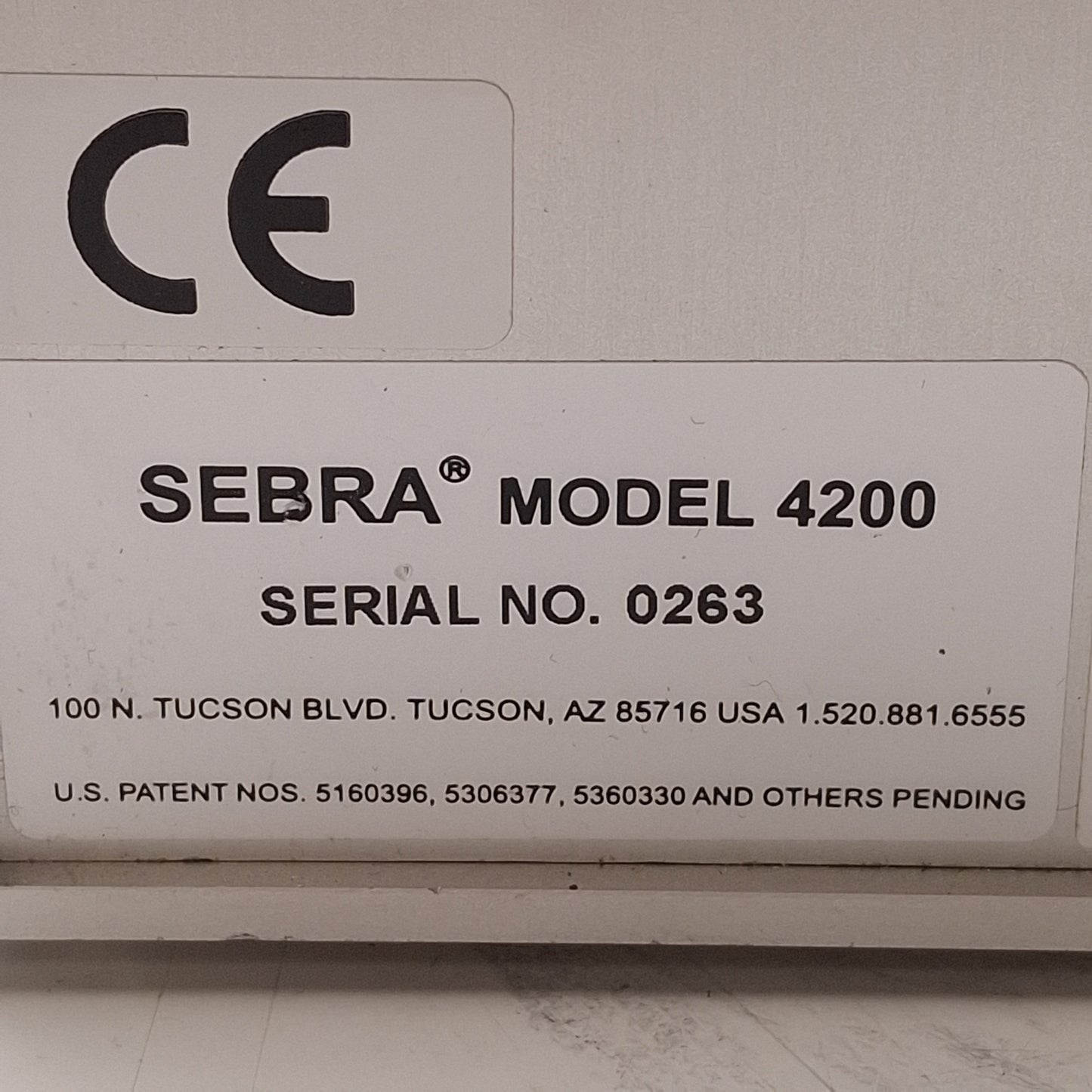 Used Sebra 4200 SAFFIRE RF Bonding System, 185W, 6.78MHz, 100psi, 115VAC 6.3A