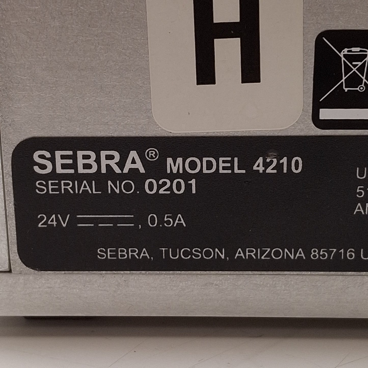 Used Sebra 4210 SAFFIRE RF Bonding System, 185W, 6.78MHz, 100psi, 115VAC 6.3A