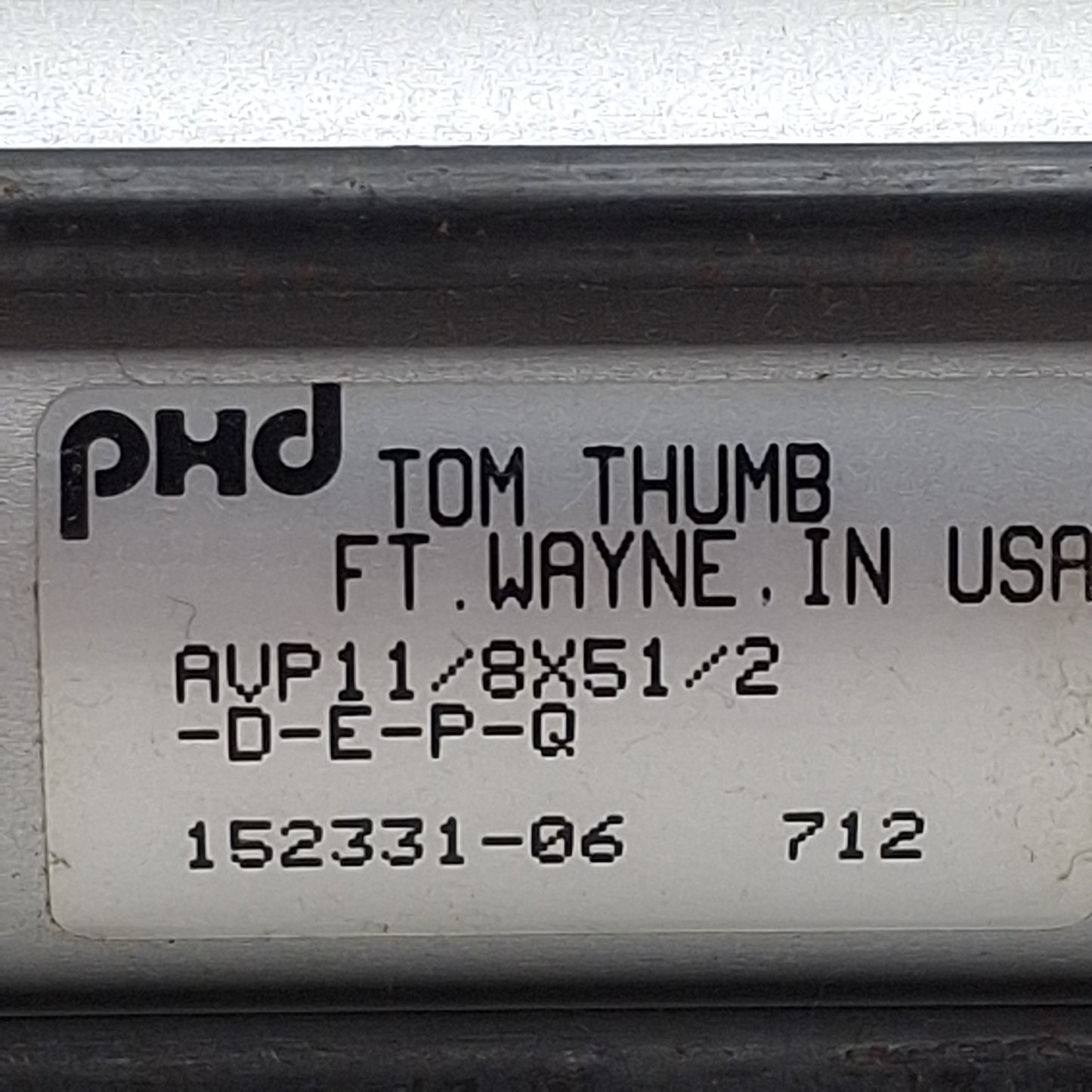 Used PHD AVP11/8X51/2-D-E-P-Q Pneumatic Cylinder, ø1/8" Bore, 5-1/2" Stroke, 1/8" NPT