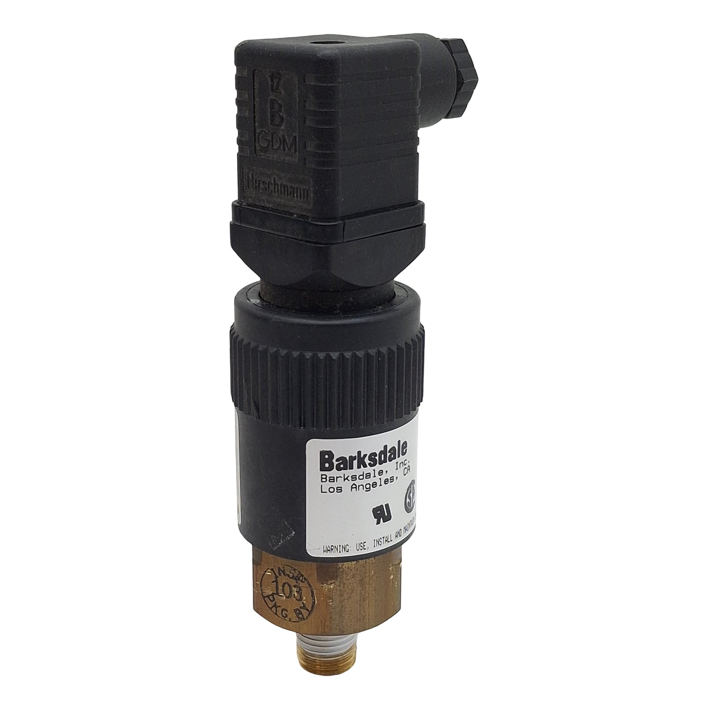 Used Barksdale 96211-BB6-T2 Compact Pressure Switch, SPDT, 5A 125/250VAC, 110-500psi