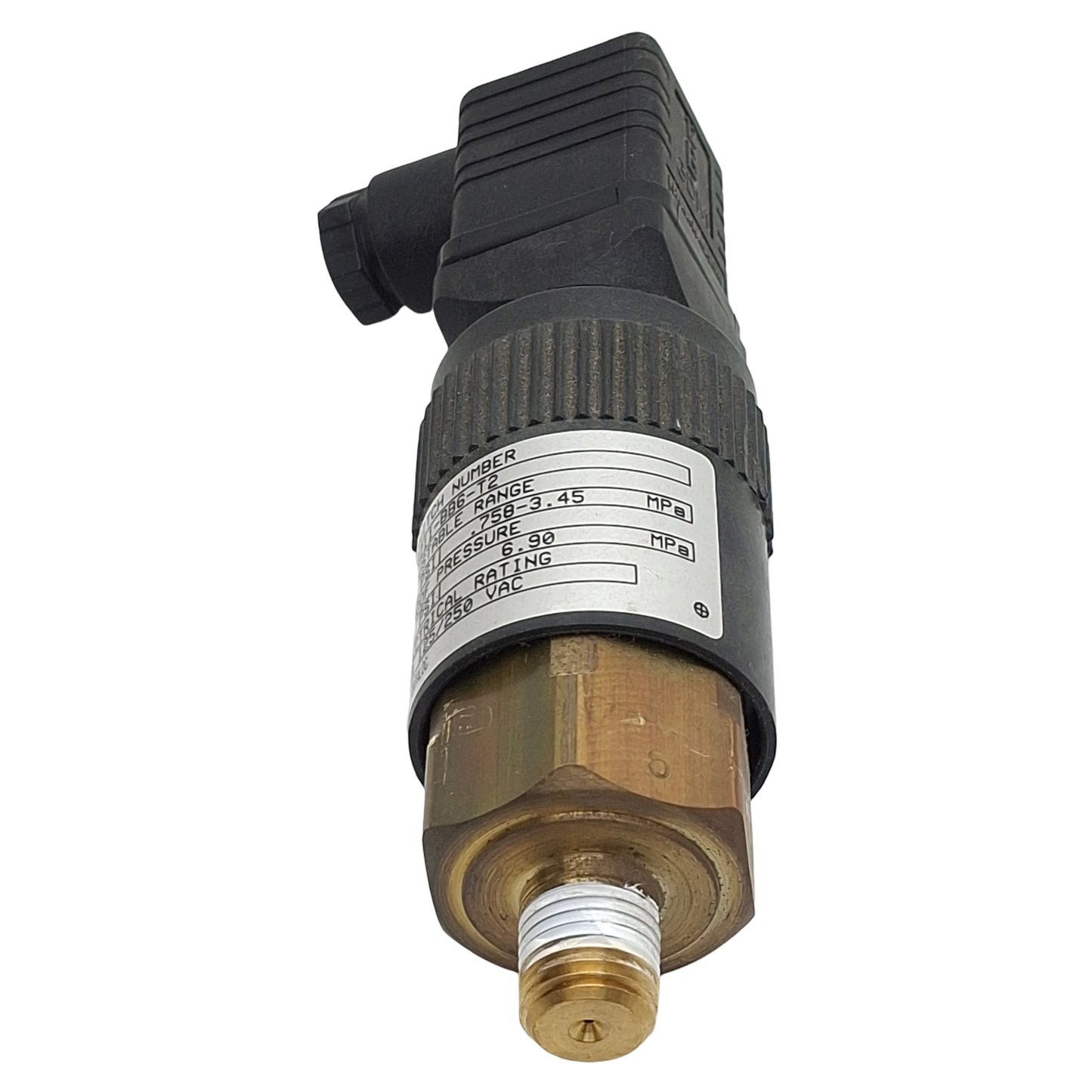 Used Barksdale 96211-BB6-T2 Compact Pressure Switch, SPDT, 5A 125/250VAC, 110-500psi