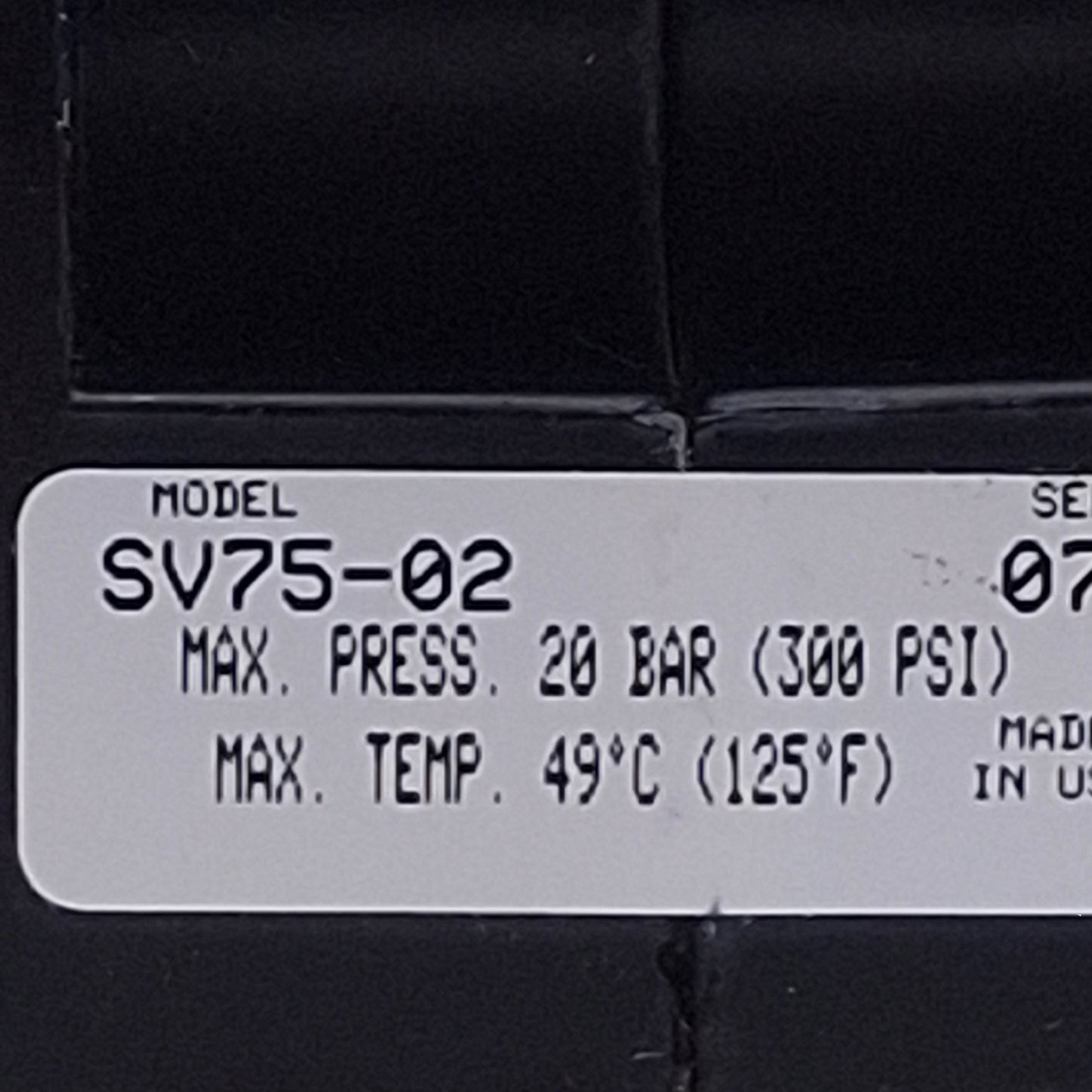 Used Watts SV75-02 Pneumatic Lockout Shut-Off Valve 300 PSI Max Pressure, 1/4" NPT