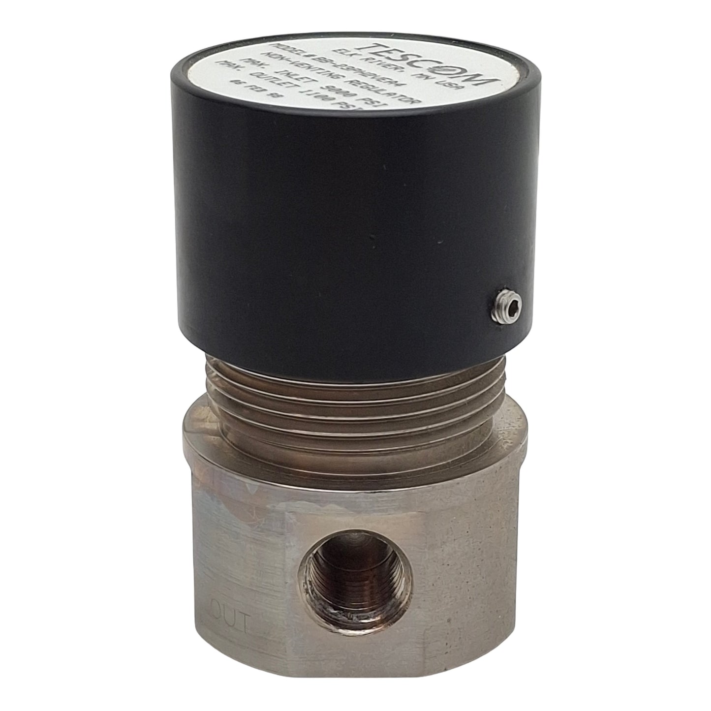 Used Tescom BB-23PH2VEA4 Non-Venting Regulator, 1/4in NPT, 9000psi In, 1100psi Set