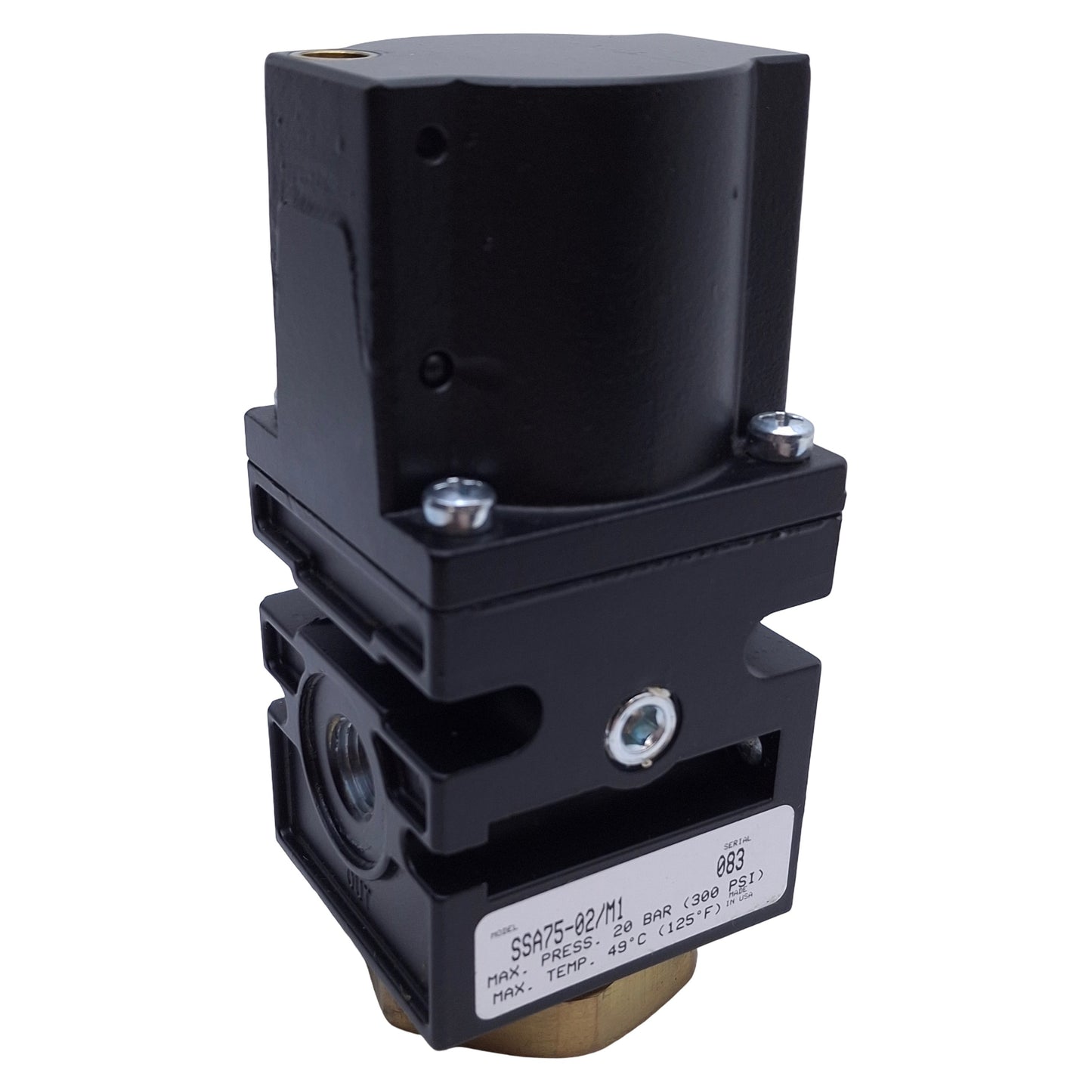 Used Watts SSA75-02/M1 Pneumatic Soft Start Valve, 300PSI Max, 1/4" NPT Port