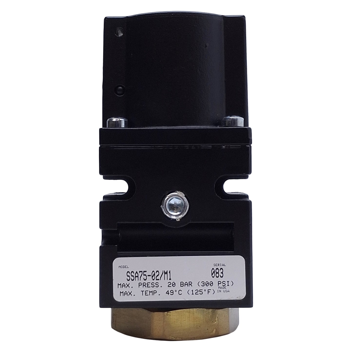 Used Watts SSA75-02/M1 Pneumatic Soft Start Valve, 300PSI Max, 1/4" NPT Port