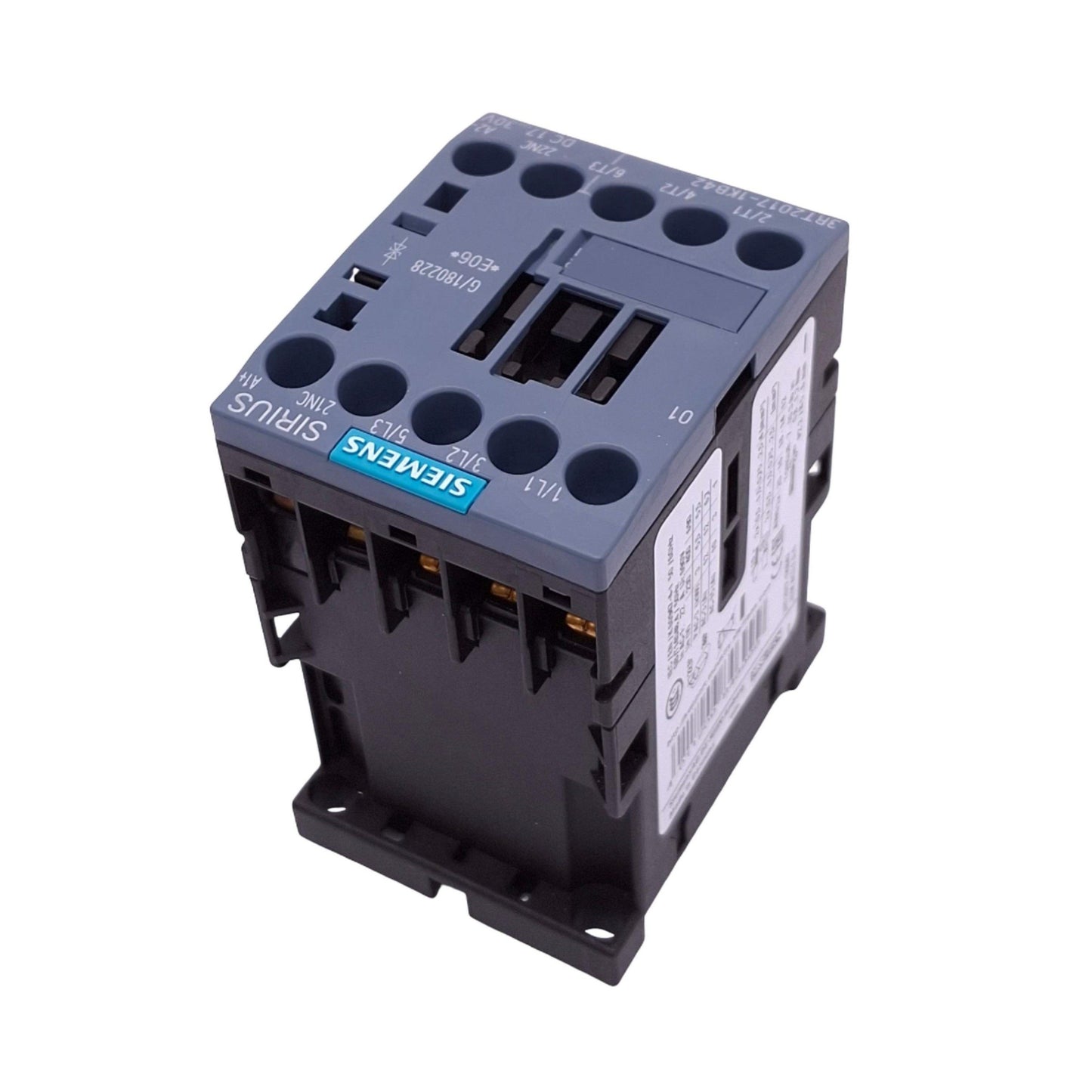 Used Siemens 3RT2017-1KB42 Contactor, 3-Pole NO, 1NC Aux, 12A Max, 24VDC Coil