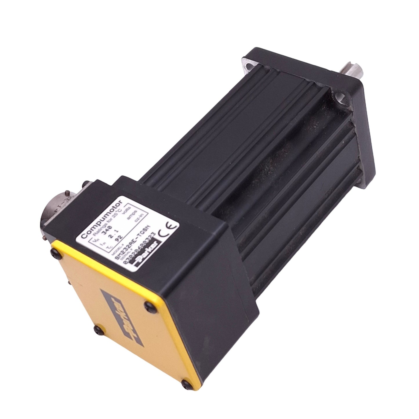 Used Parker SM232AE-TGSN Brushless Servo Motor, 340V 2.1A 92oz-in, 1000ppr, 7500rpm