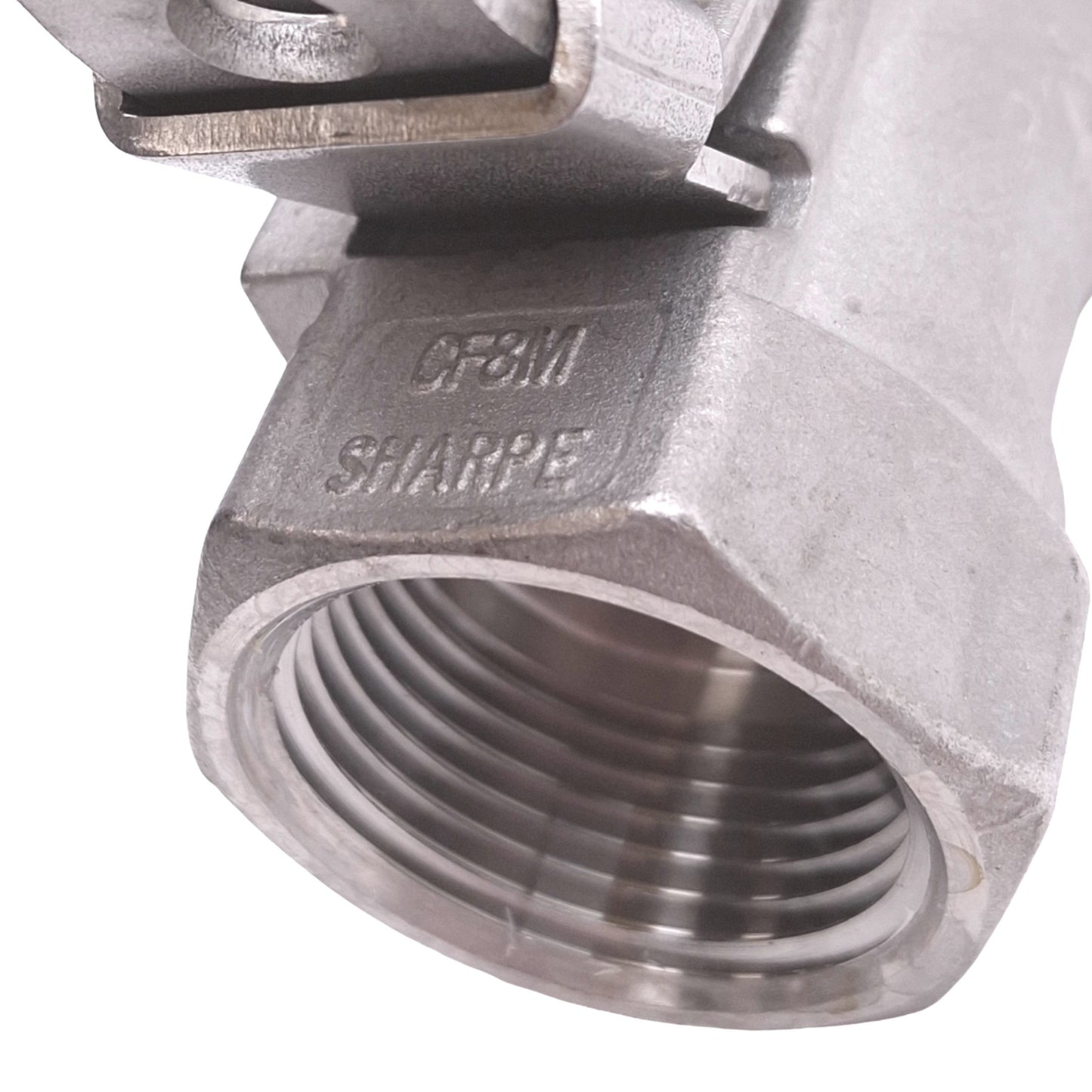 Used Sharpe SV58876010 CF8M Stainless Steel 1-Piece Ball Valve, 1in NPT, 800WOG,