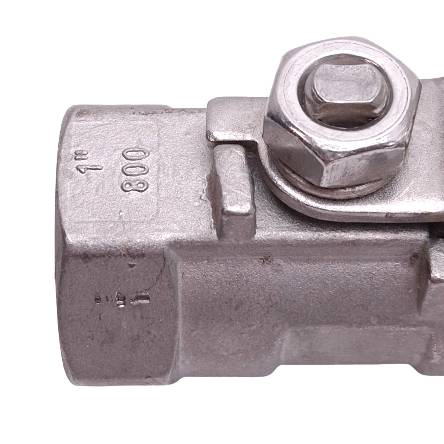 Used Sharpe SV58876010 CF8M Stainless Steel 1-Piece Ball Valve, 1in NPT, 800WOG,