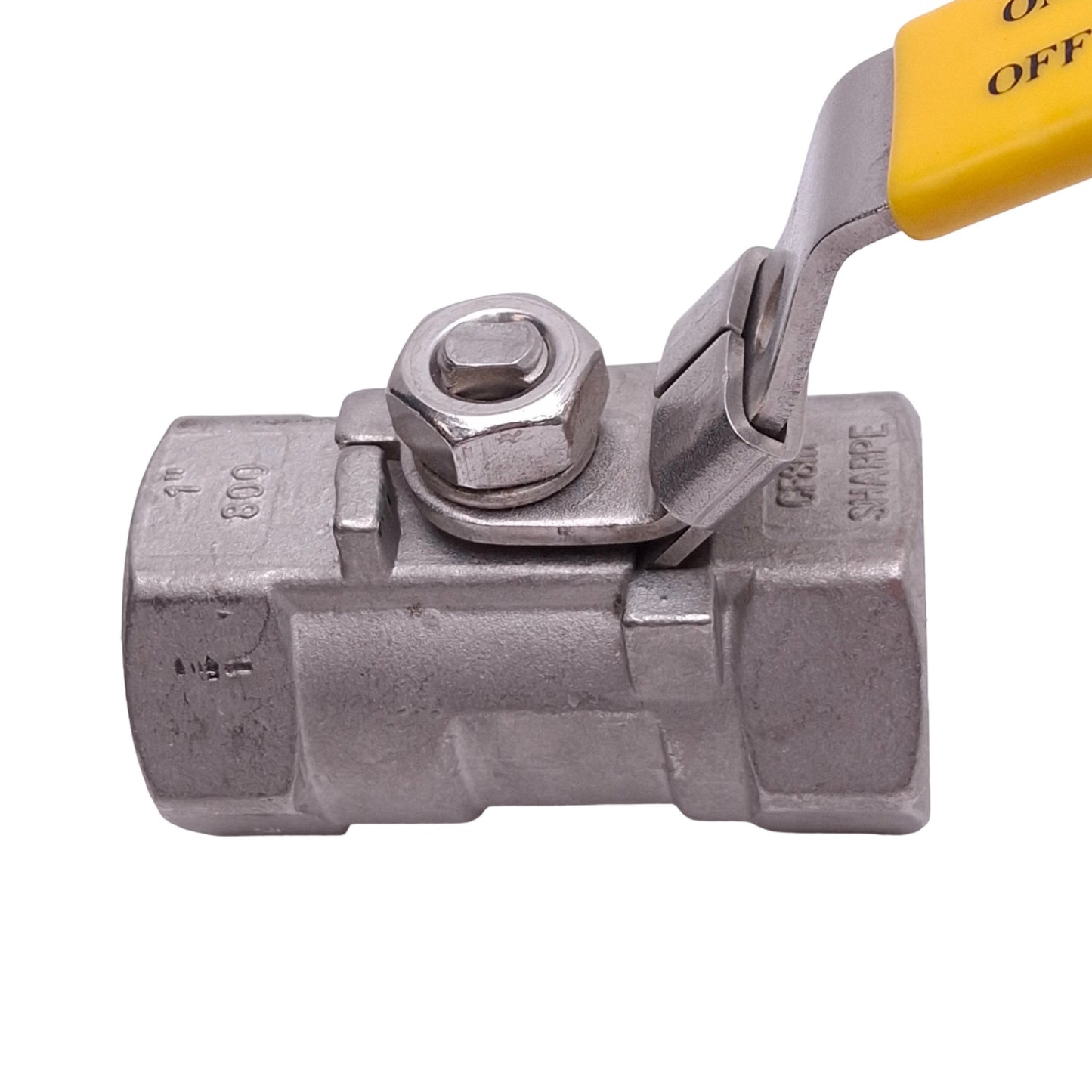 Used Sharpe SV58876010 CF8M Stainless Steel 1-Piece Ball Valve, 1in NPT, 800WOG,