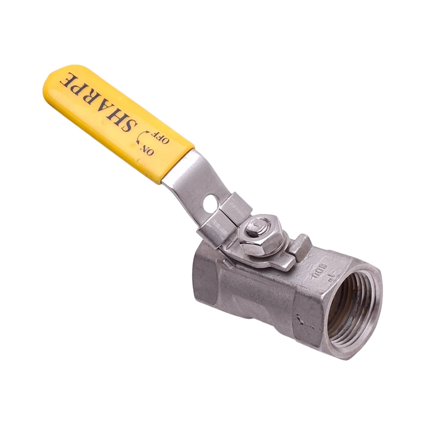 Used Sharpe SV58876010 CF8M Stainless Steel 1-Piece Ball Valve, 1in NPT, 800WOG,