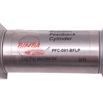 Used Bimba PFC-091-BFLP Position Feedback Cylinder, 1-1/16in Bore, 1in Stroke, 150psi