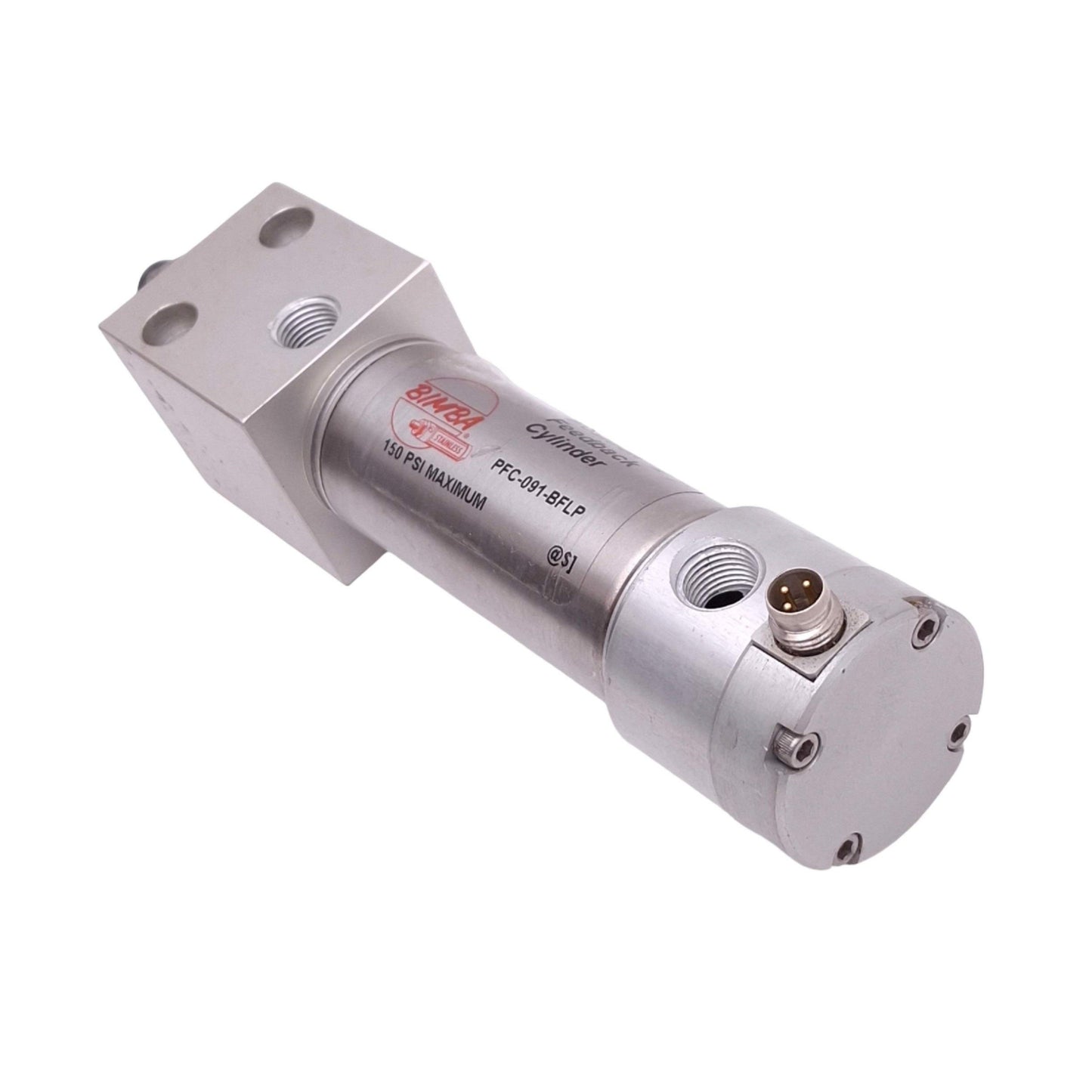 Used Bimba PFC-091-BFLP Position Feedback Cylinder, 1-1/16in Bore, 1in Stroke, 150psi