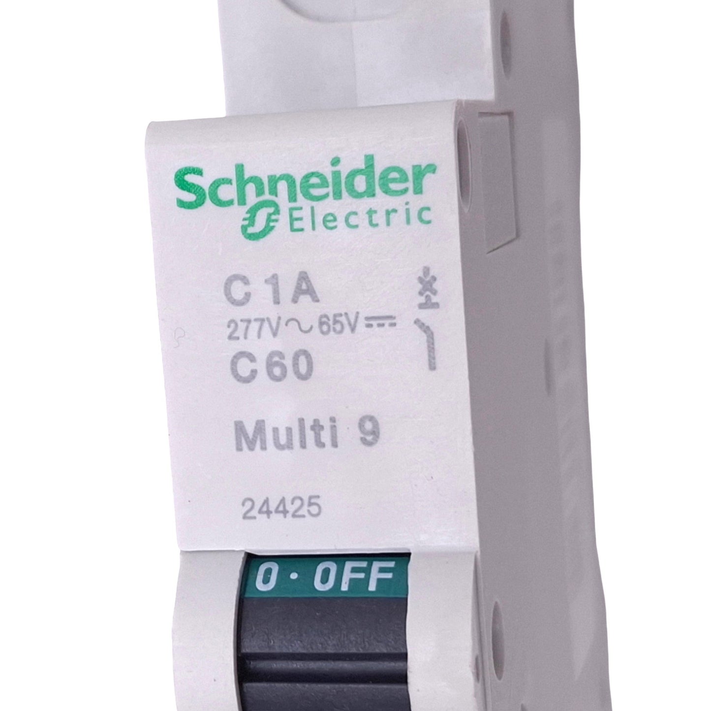 New – Open box Schneider Electric 24425 Multi9 Circuit Breaker, 277VAC/65VDC Max, 1A, DIN Rail