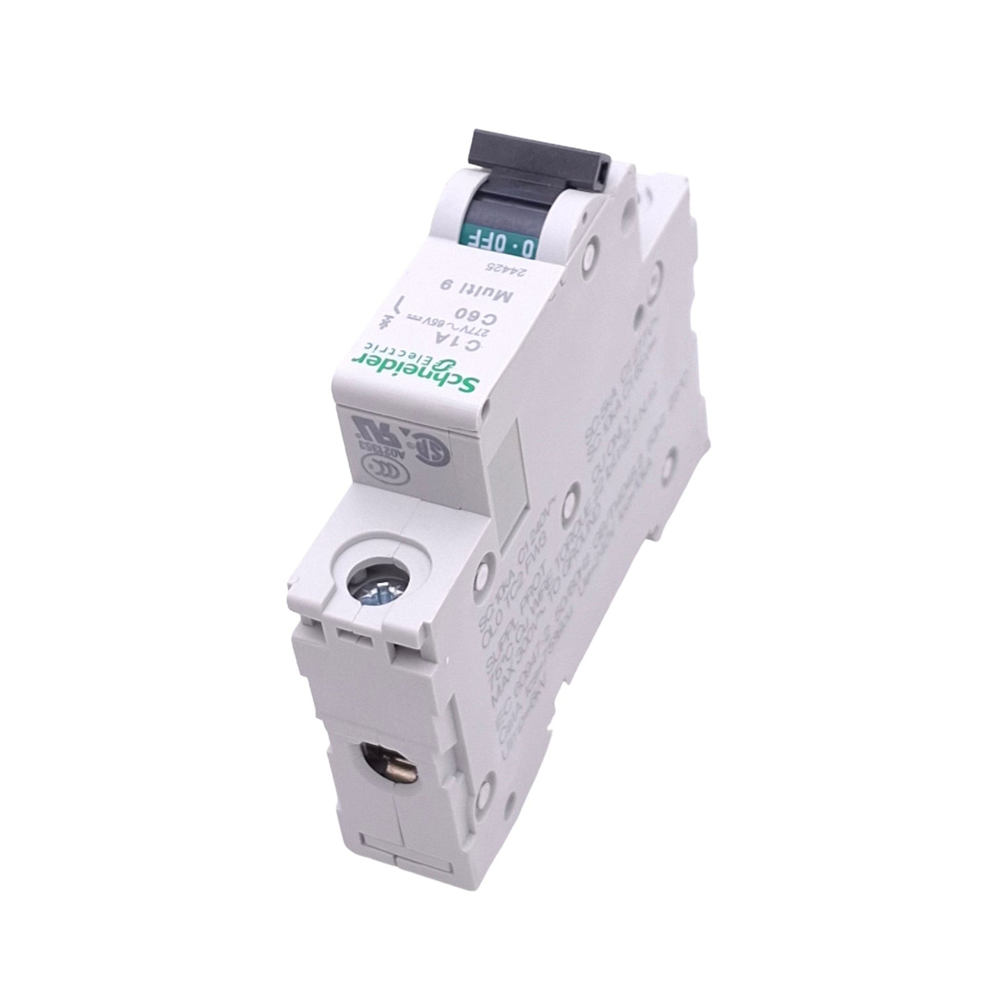 New – Open box Schneider Electric 24425 Multi9 Circuit Breaker, 277VAC/65VDC Max, 1A, DIN Rail