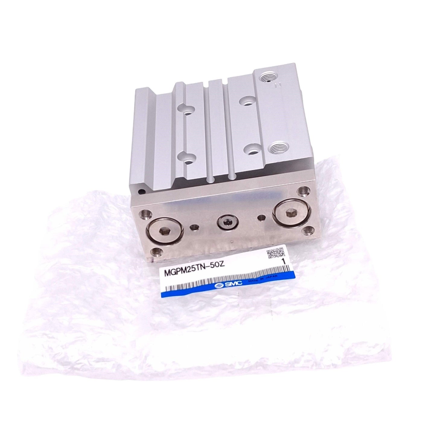 New SMC MGPM25TN-50Z Guided Cylinder, 25mm Bore, 50mm Stroke, 1/8in NPT, 1.0 MPa