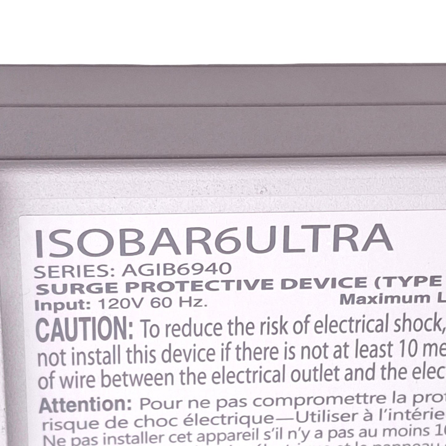 New Tripp Lite ISOBAR6ULTRA Diagnostic Surge Suppressor, 120VAC 12A, 6-Outlet