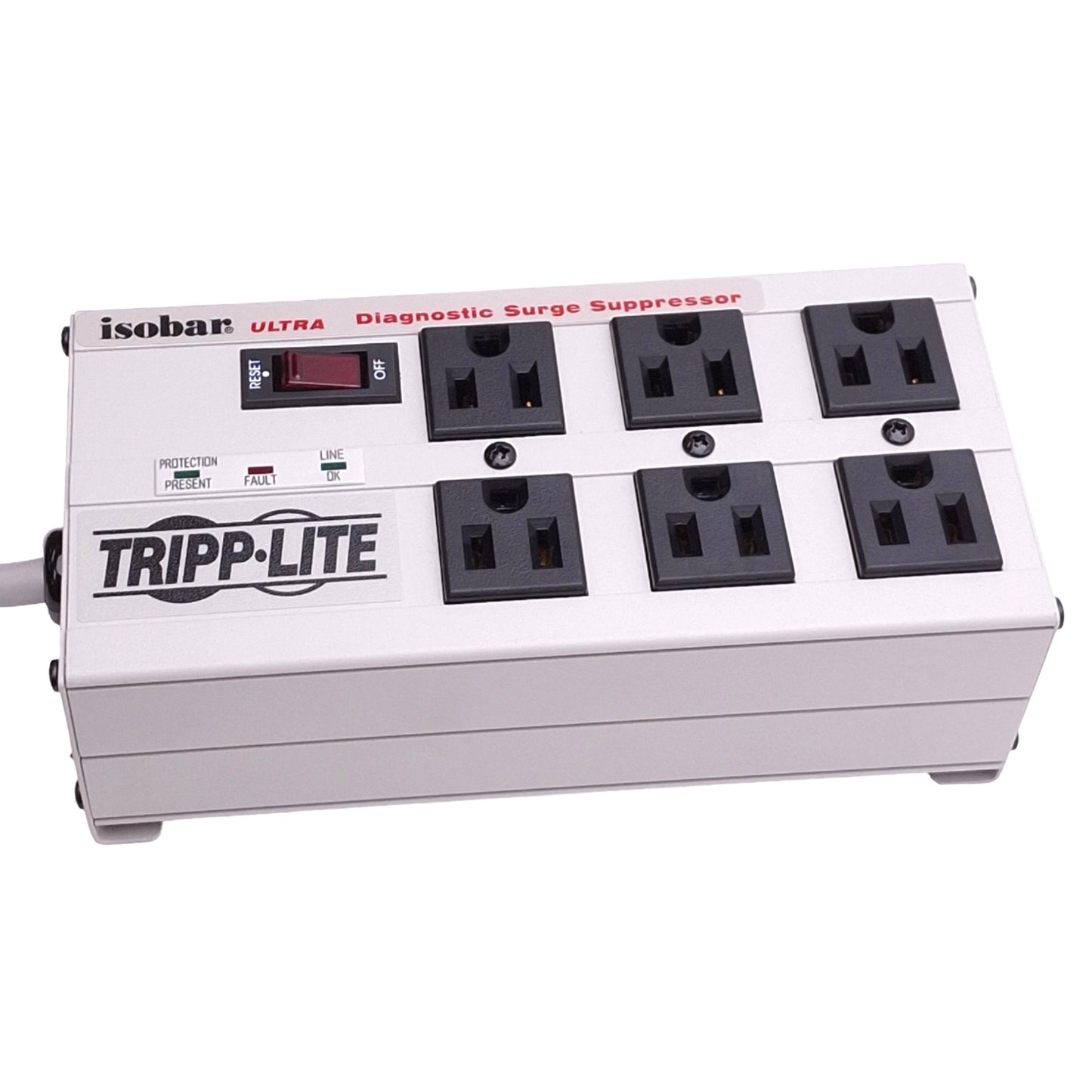 New Tripp Lite ISOBAR6ULTRA Diagnostic Surge Suppressor, 120VAC 12A, 6-Outlet