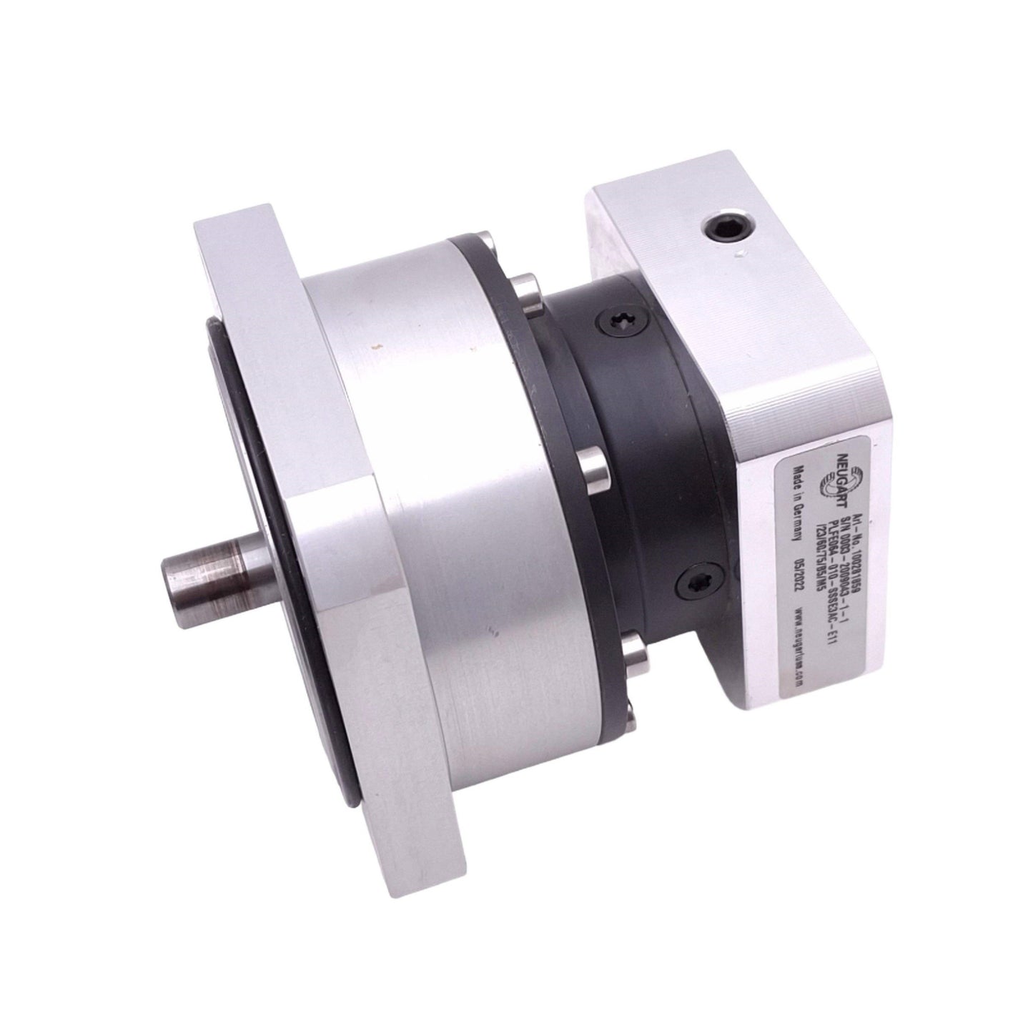 Used Neugart PLFE064-010-SSSE3AC-E11/23/60/75/B5/M5 Planetary Gearbox, 10:1, 24Nm Max