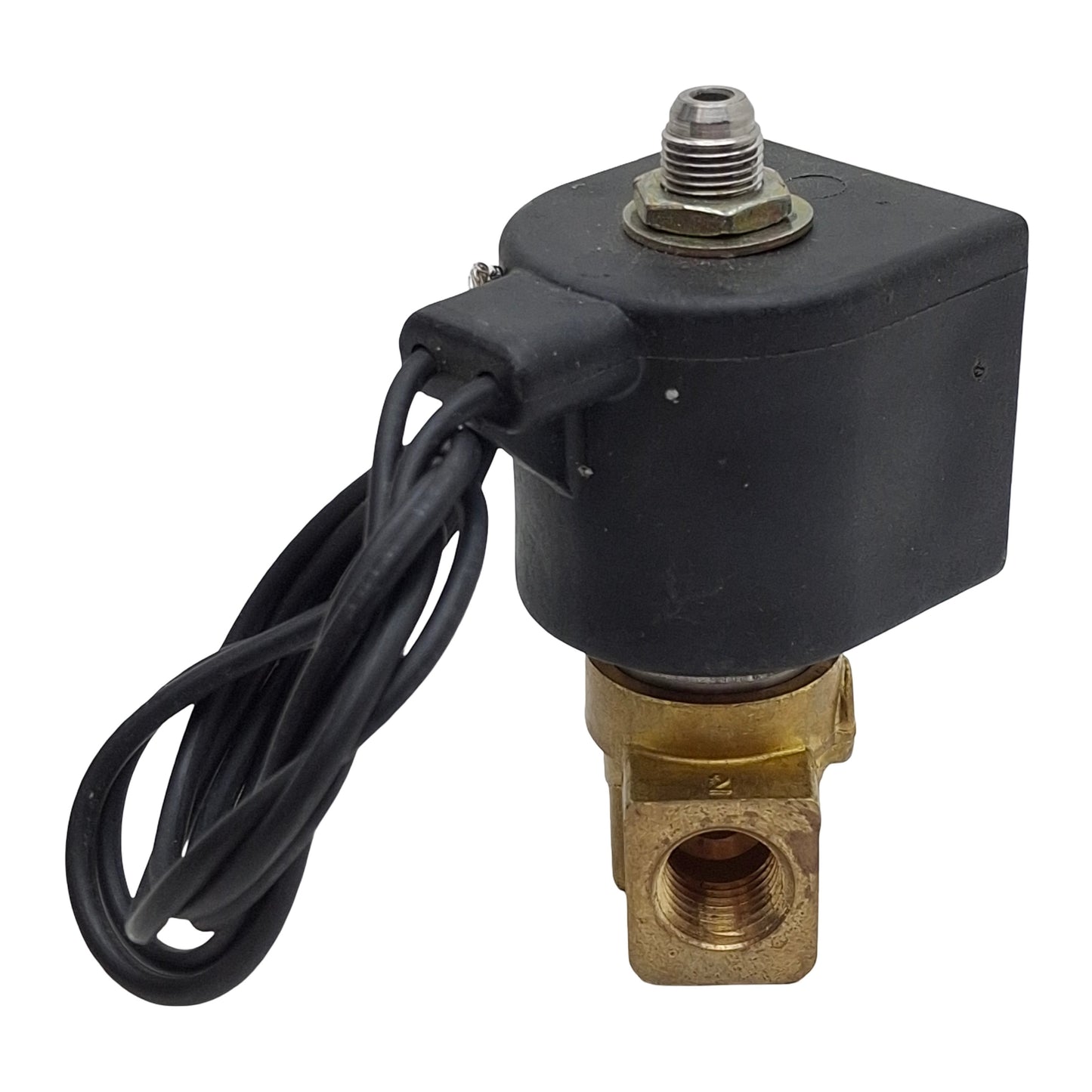 Used Parker 7131KBN2BF00 Solenoid Valve, 2-Port 1/4in NPT, 580psi Max, 24VDC Coil