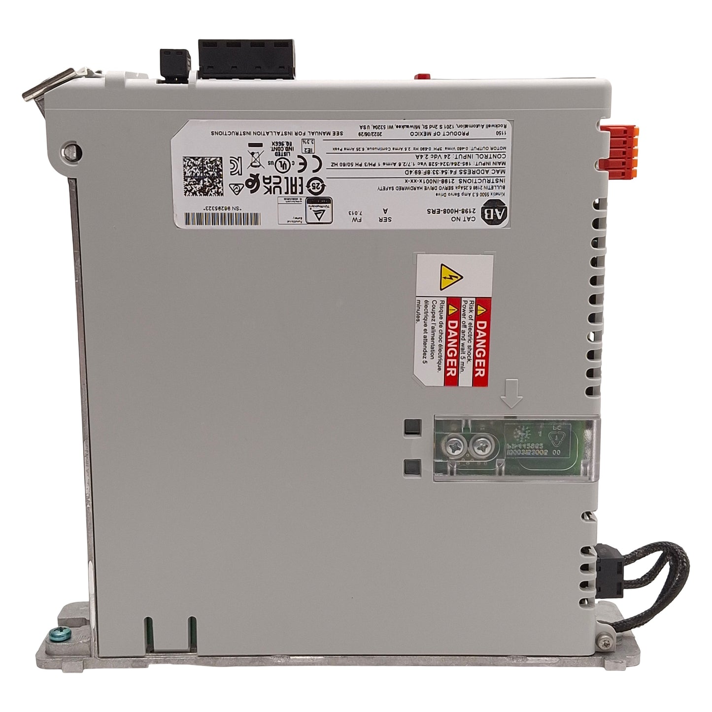 Used Allen Bradley 2198-H008-ERS Kinetix 5500 Servo Drive, 3Ø 0-460VAC 2.5A, 0-590Hz