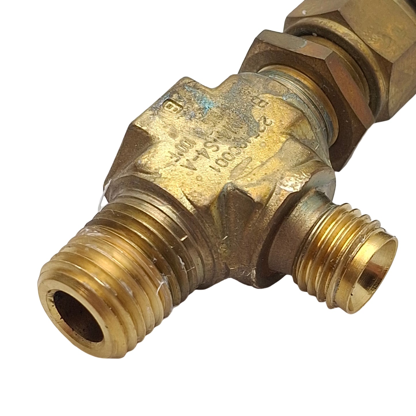 Used Swagelok B-1RM4-S4-A Needle Valve, 1/4in NPT Male x 1/4in Tube, 3000psi, 0.37Cv