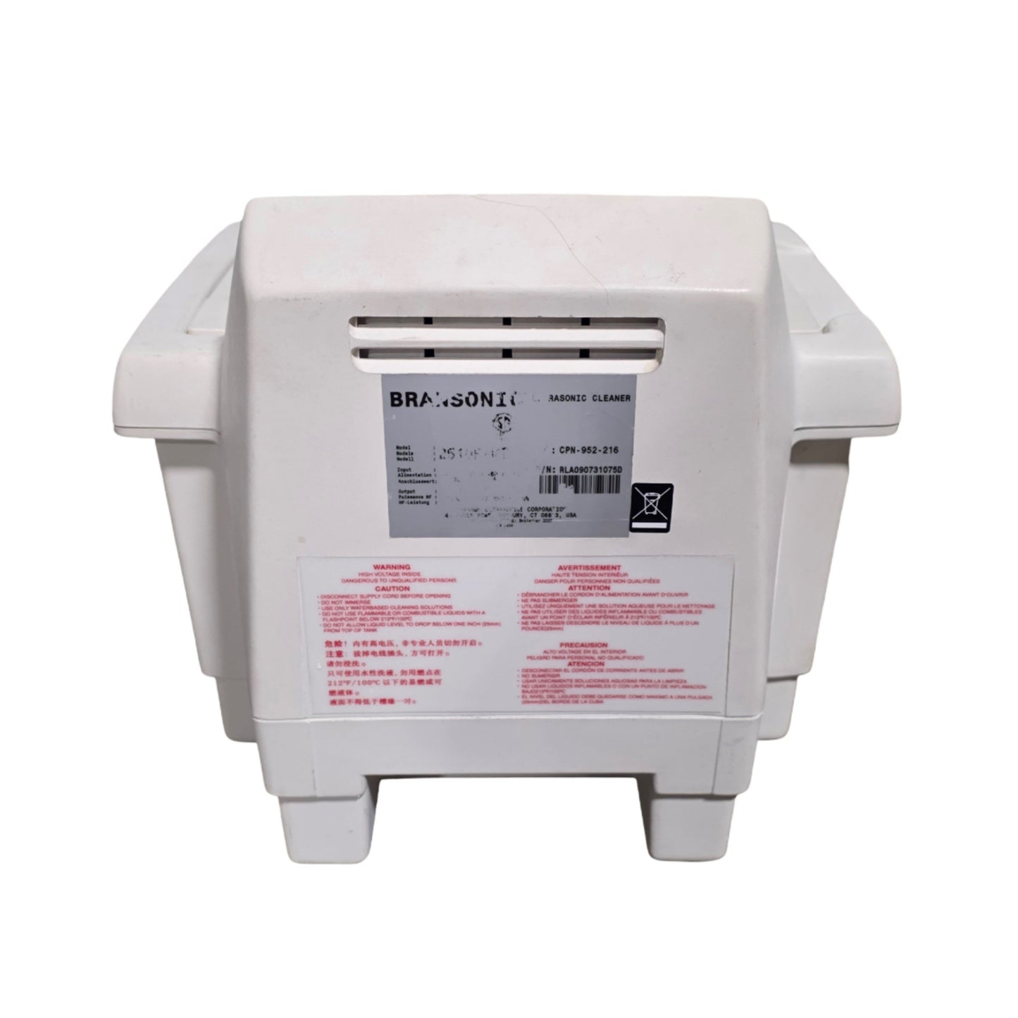 Used Branson CPN-952-216 2510 Ultrasonic Cleaner 0.75 Gallon, 0-60 Minute, 120VAC
