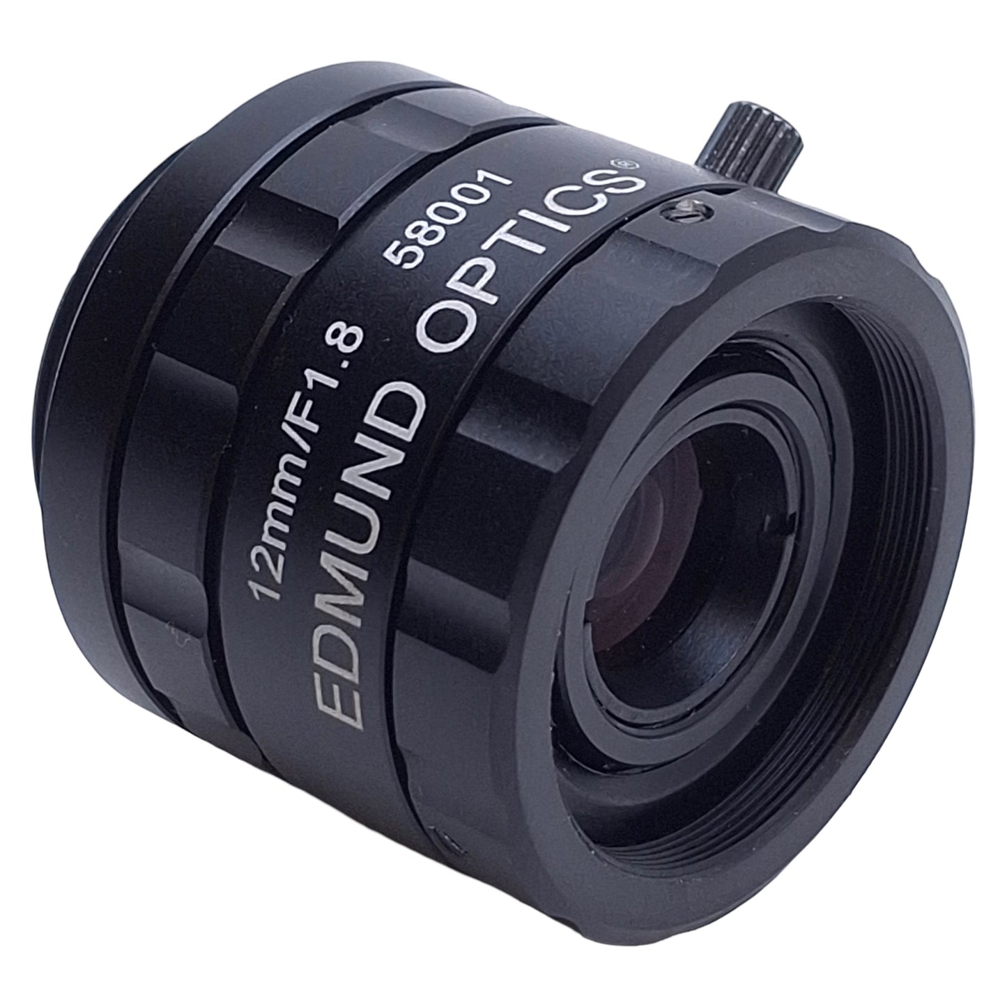 Used Edmund Optics 58001 Fixed Focal Length Compact Lens, 12mm, f/1.8-f/16, 2/3"