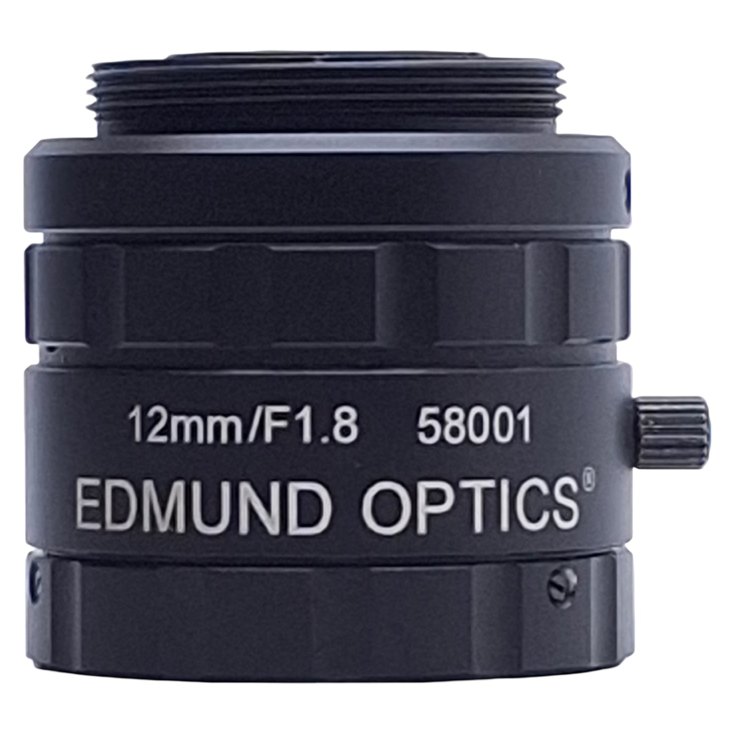 Used Edmund Optics 58001 Fixed Focal Length Compact Lens, 12mm, f/1.8-f/16, 2/3"