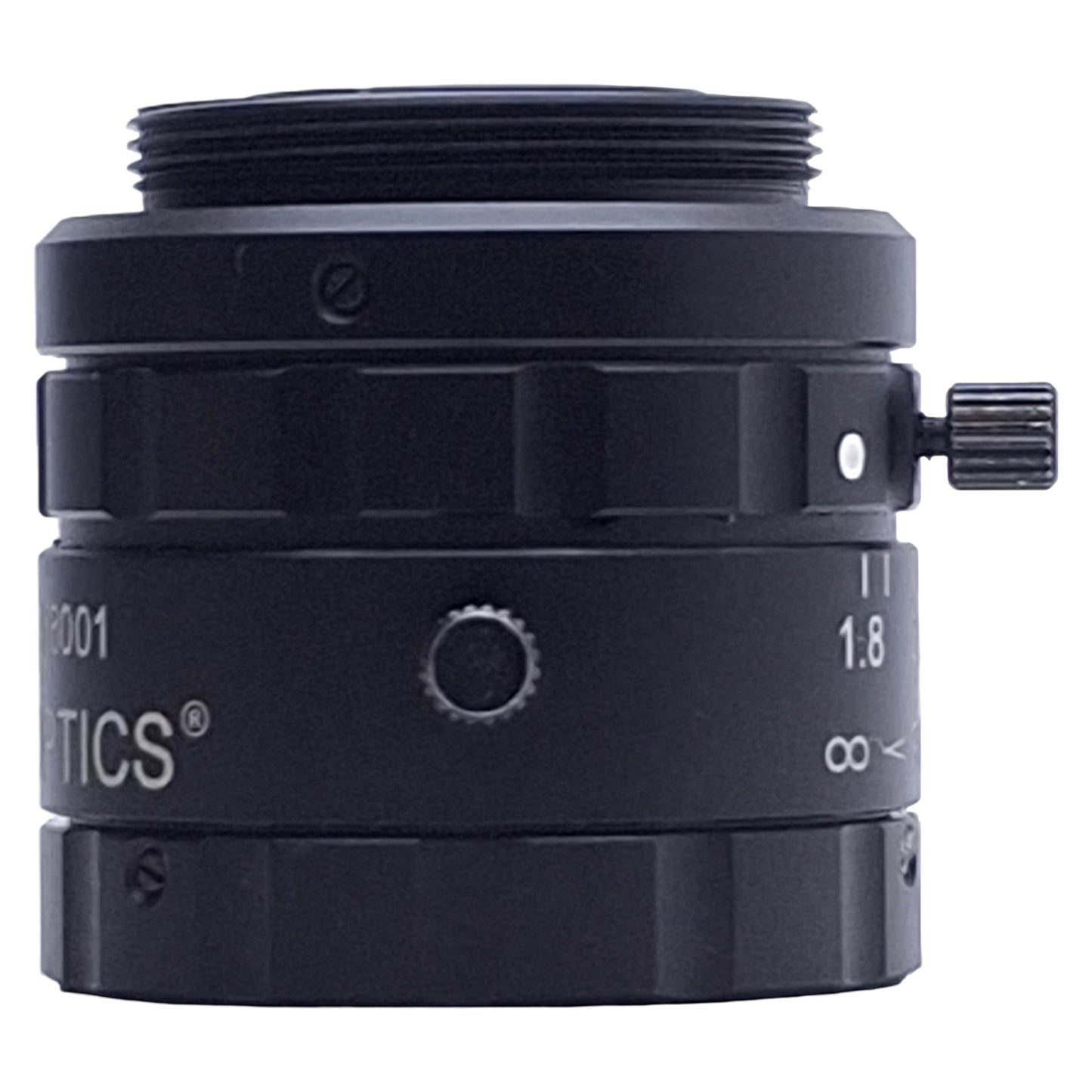 Used Edmund Optics 58001 Fixed Focal Length Compact Lens, 12mm, f/1.8-f/16, 2/3"