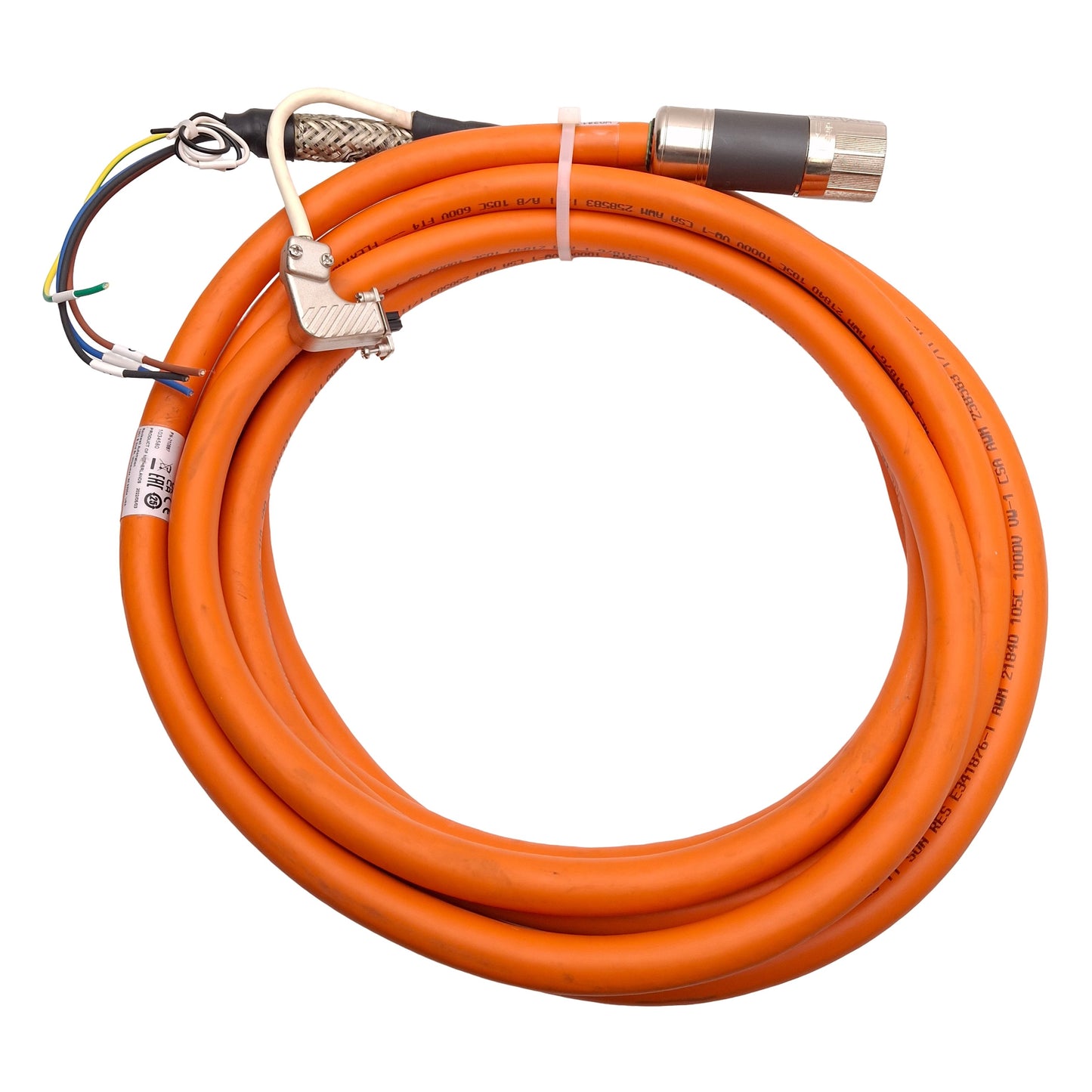 Used Allen Bradley 2090-CSBM1DF-18AF05 Kinetix Hybrid Power/Feedback/Brake Cable, 5m