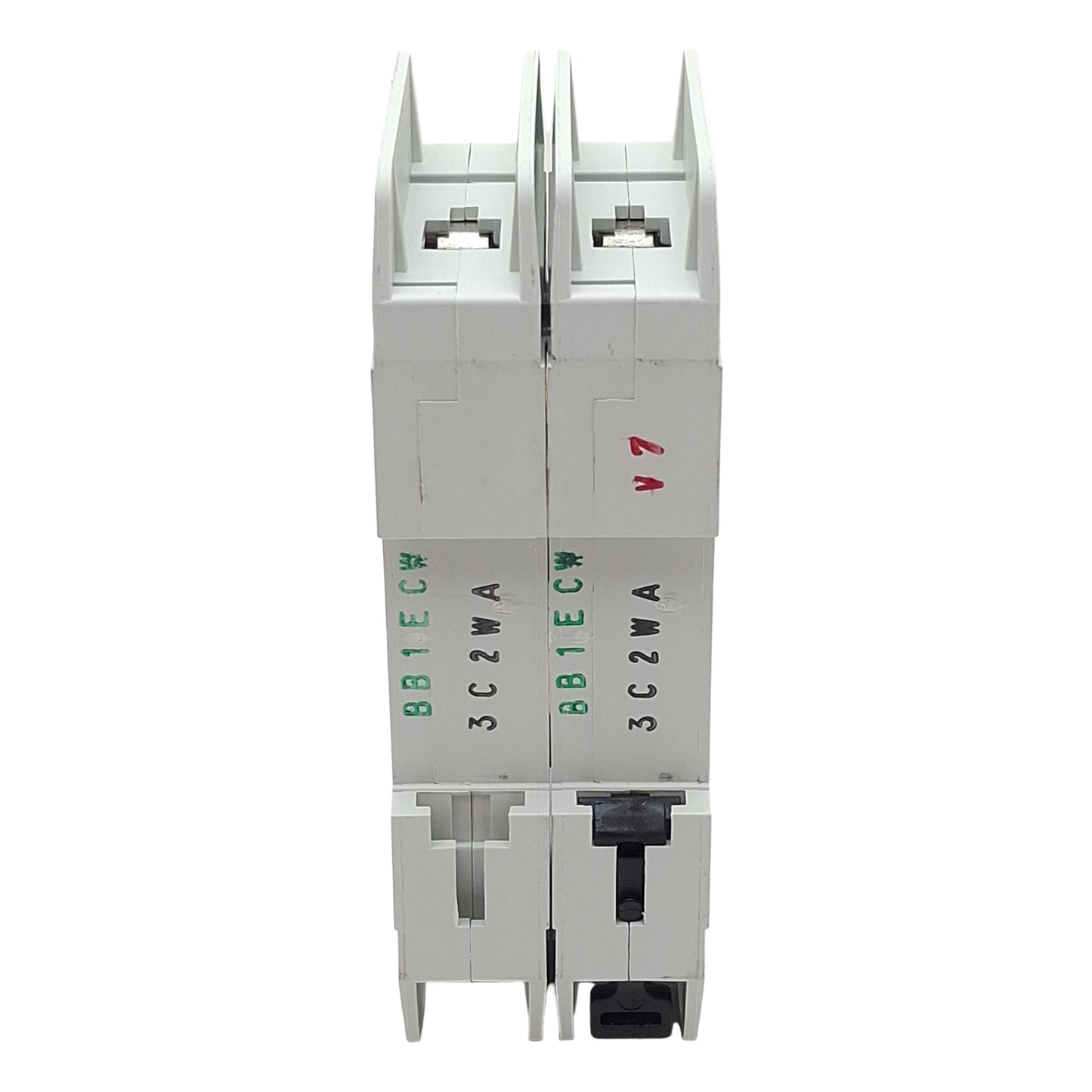 Used Eaton FAZ-C3/2-NA Circuit Breaker, 2-Poles, 3A 48VDC 480Y/277VAC, DIN Rail
