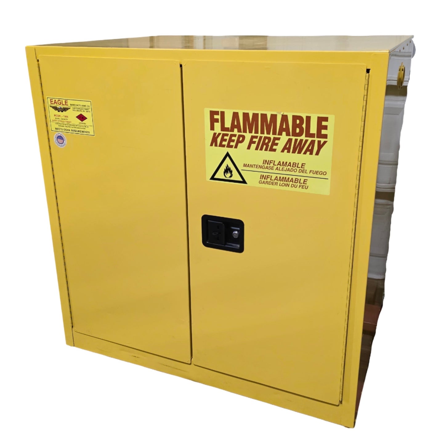 Used Eagle Mfg 1964 Safety Flammable Storage Cabinet 60 Gallon, 44"W x 34"D x 44"H