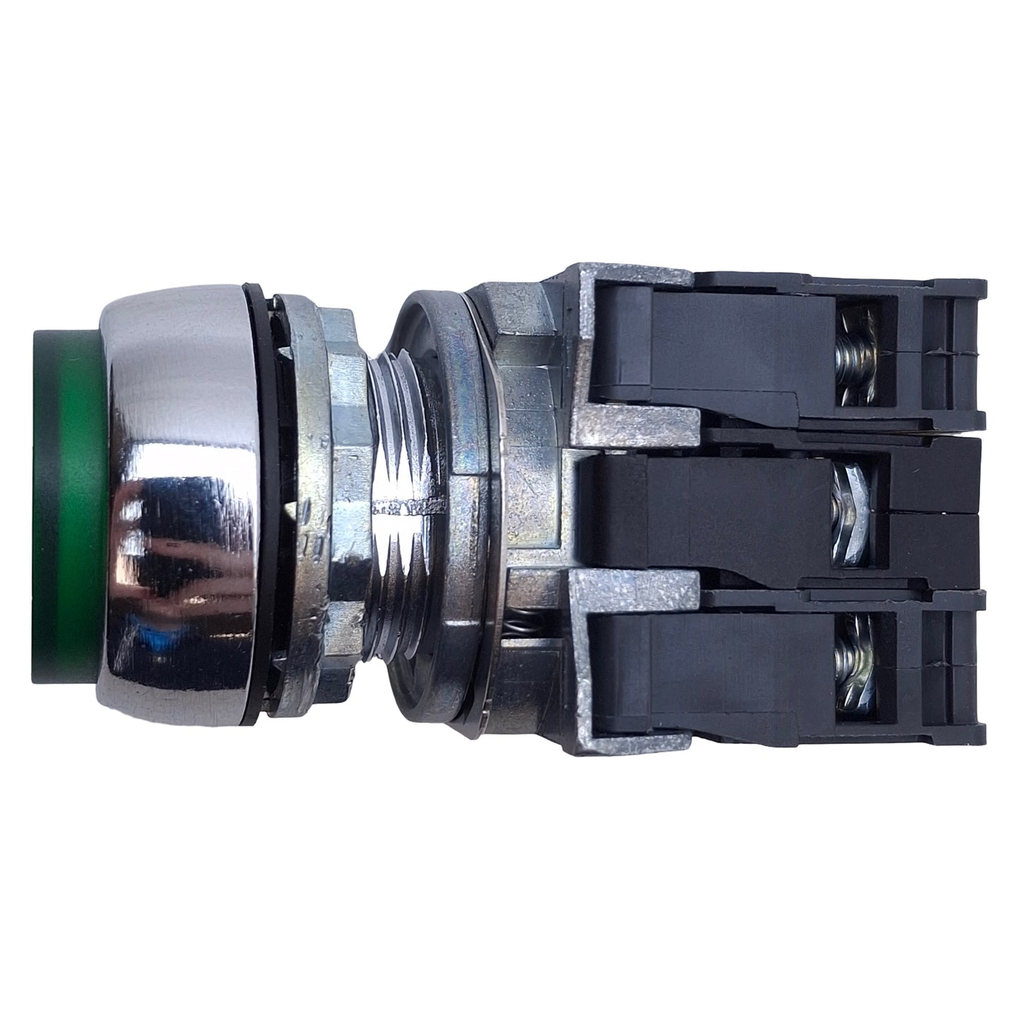 Used Allen Bradley 800FM-LE3 Green Illuminated Momentary Push Button ø22mm, 1NO 1NC